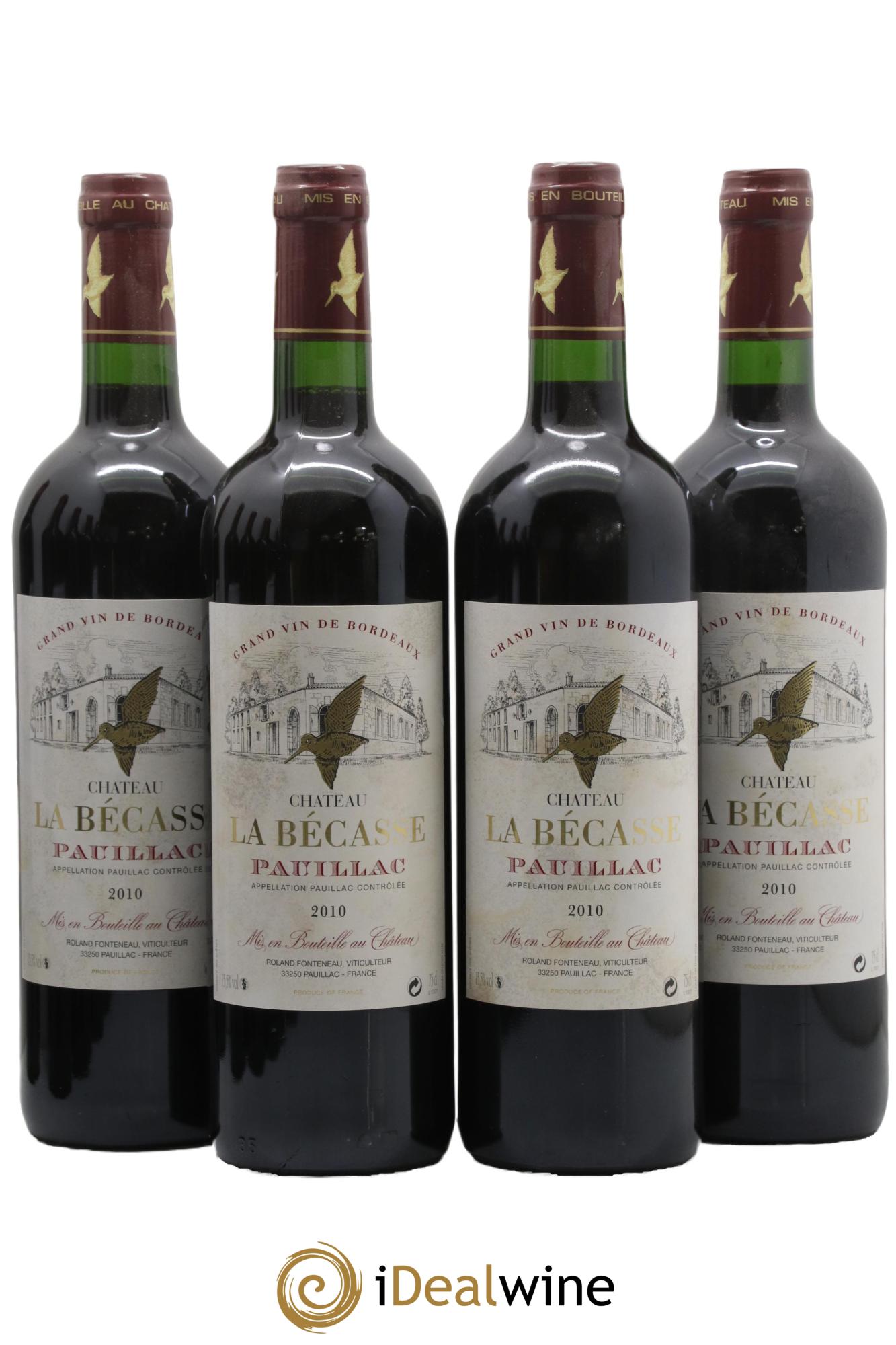 Château la Bécasse 2010 - Lot de 4 bouteilles - 0