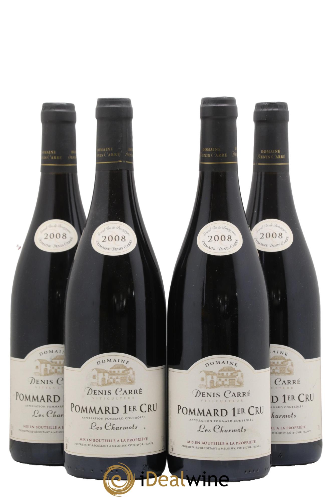 Pommard 1er Cru Les Charmots Denis Carré 2008 - Lot de 4 bouteilles - 0