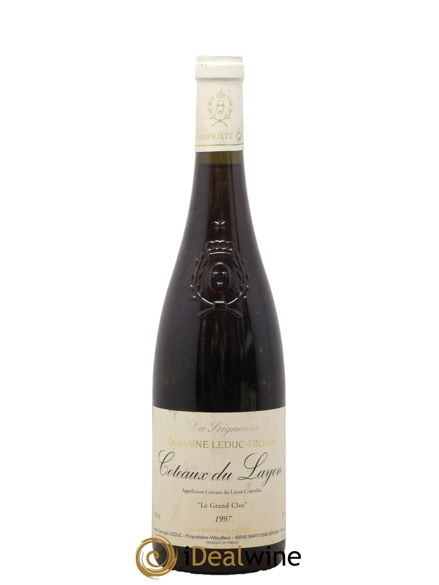 Coteaux du Layon Le Grand Clos Leduc Frouin 1997 - Posten von 1 Flasche - 0