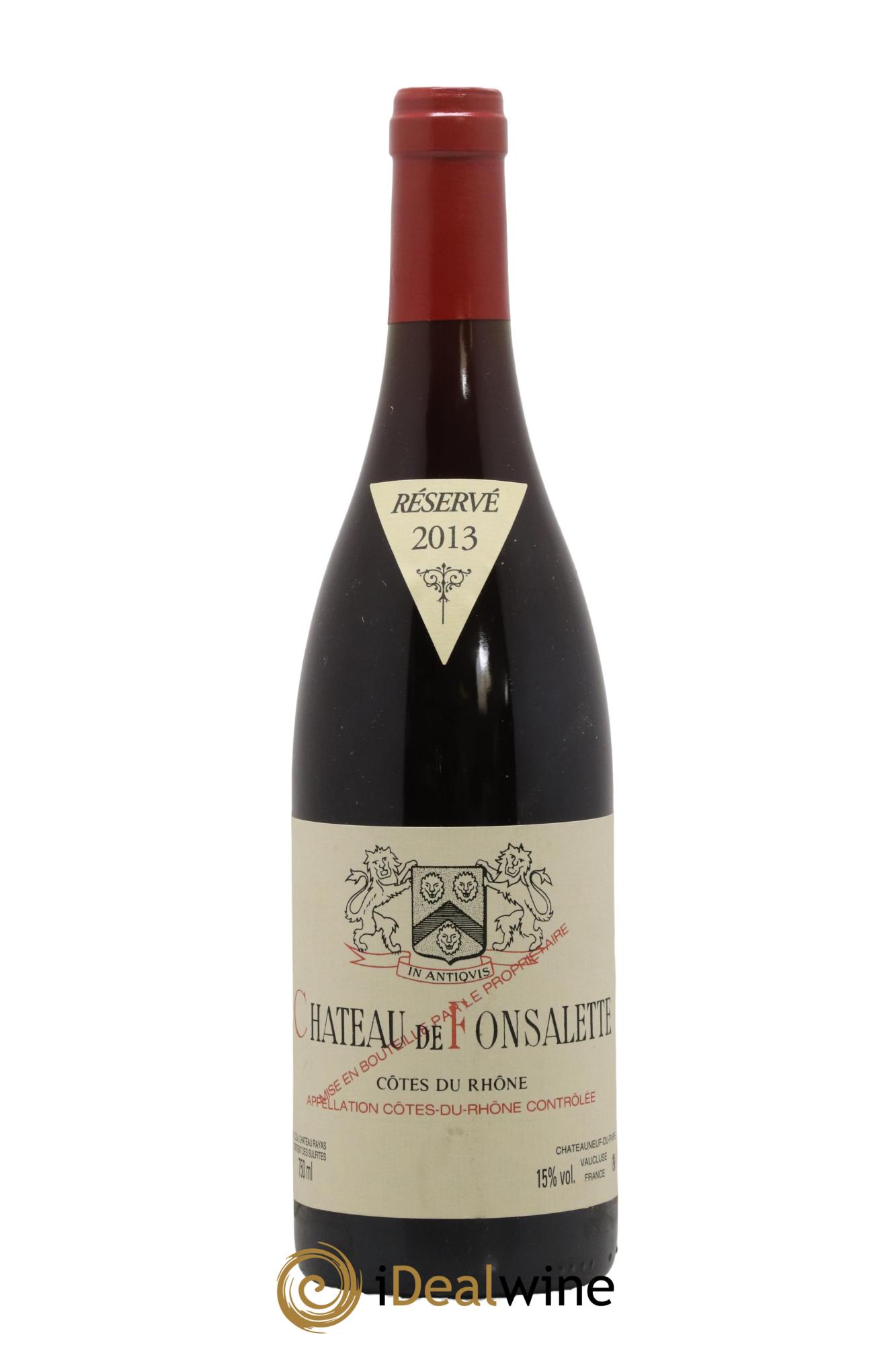Côtes-du-Rhône Château de Fonsalette Emmanuel Reynaud 2013 - Lot de 1 bouteille - 0