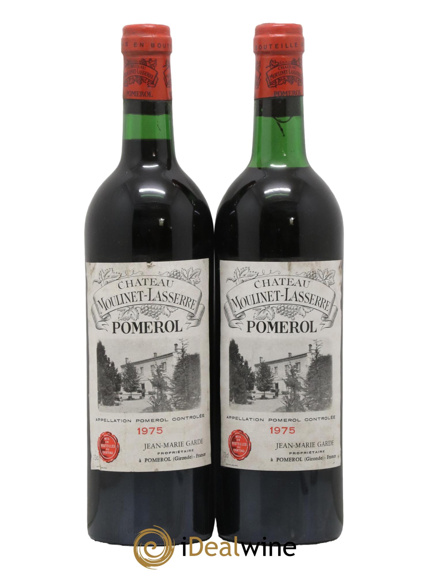 Château Moulinet Lasserre 1975 - Lot de 2 bouteilles - 0