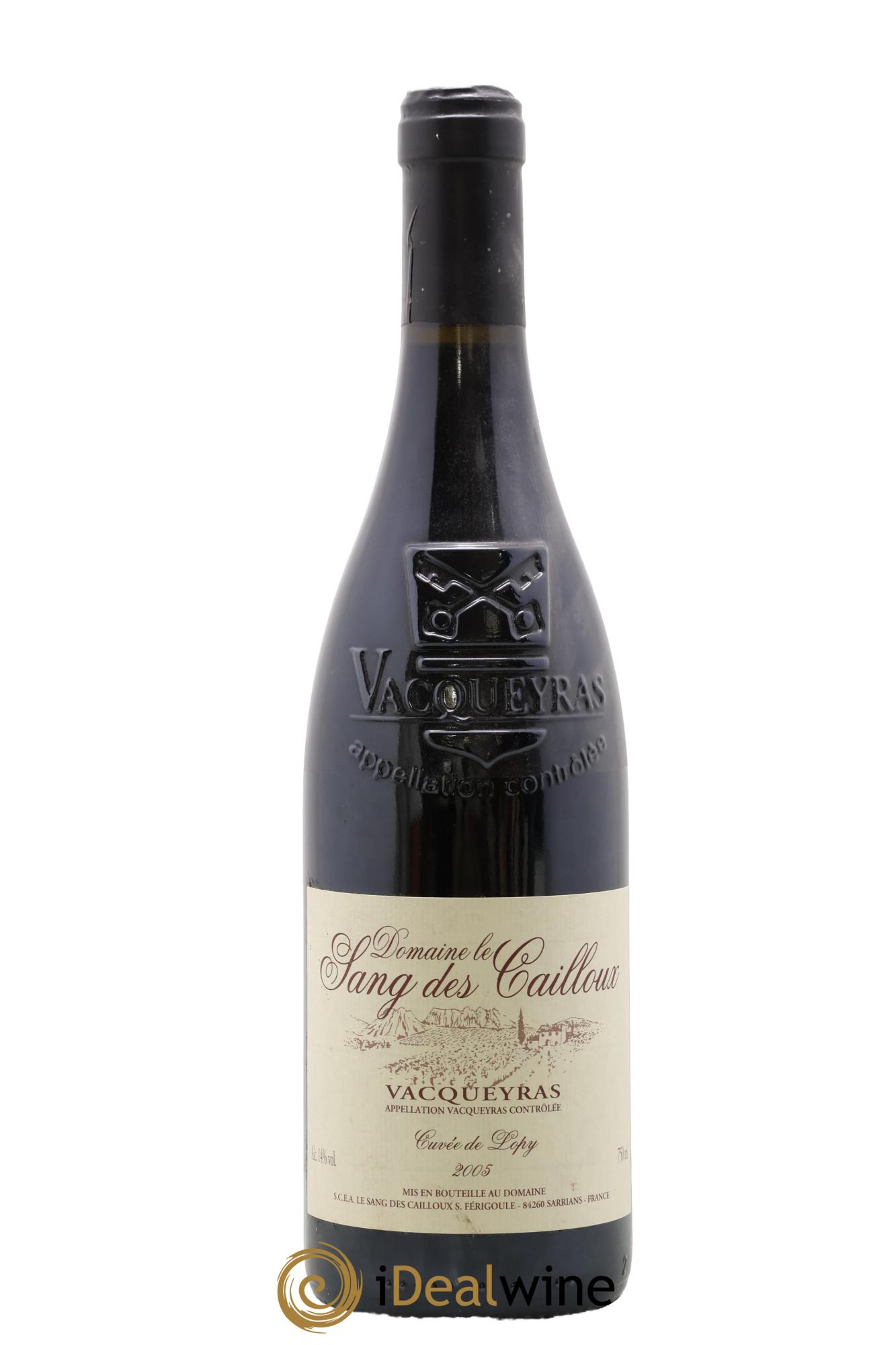 Vacqueyras Cuvée de Lopy Le Sang des Cailloux 2005 - Lot of 1 bottle - 0
