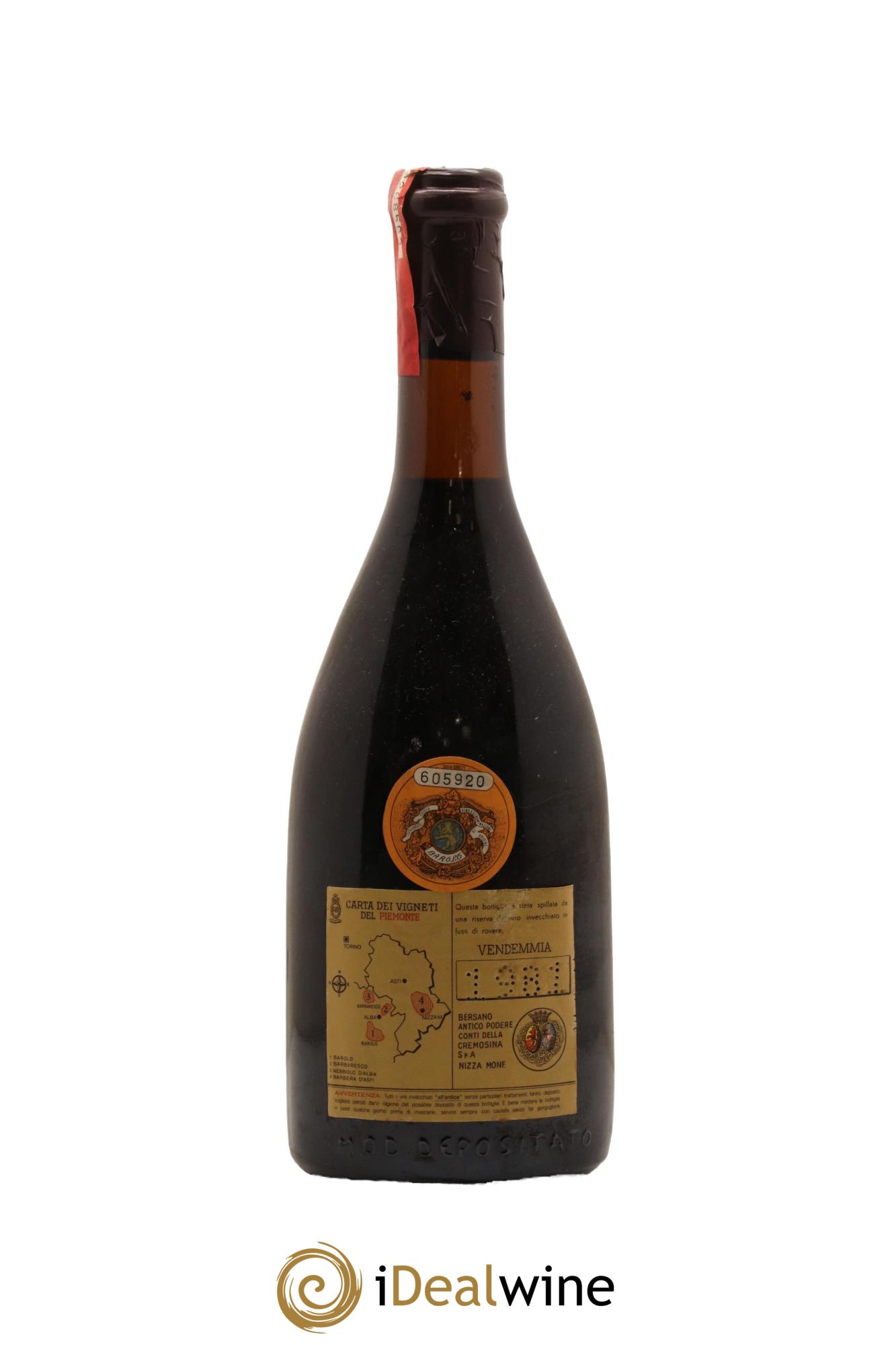 Barolo Riserva Bersano 1981 - Posten von 1 Flasche - 1