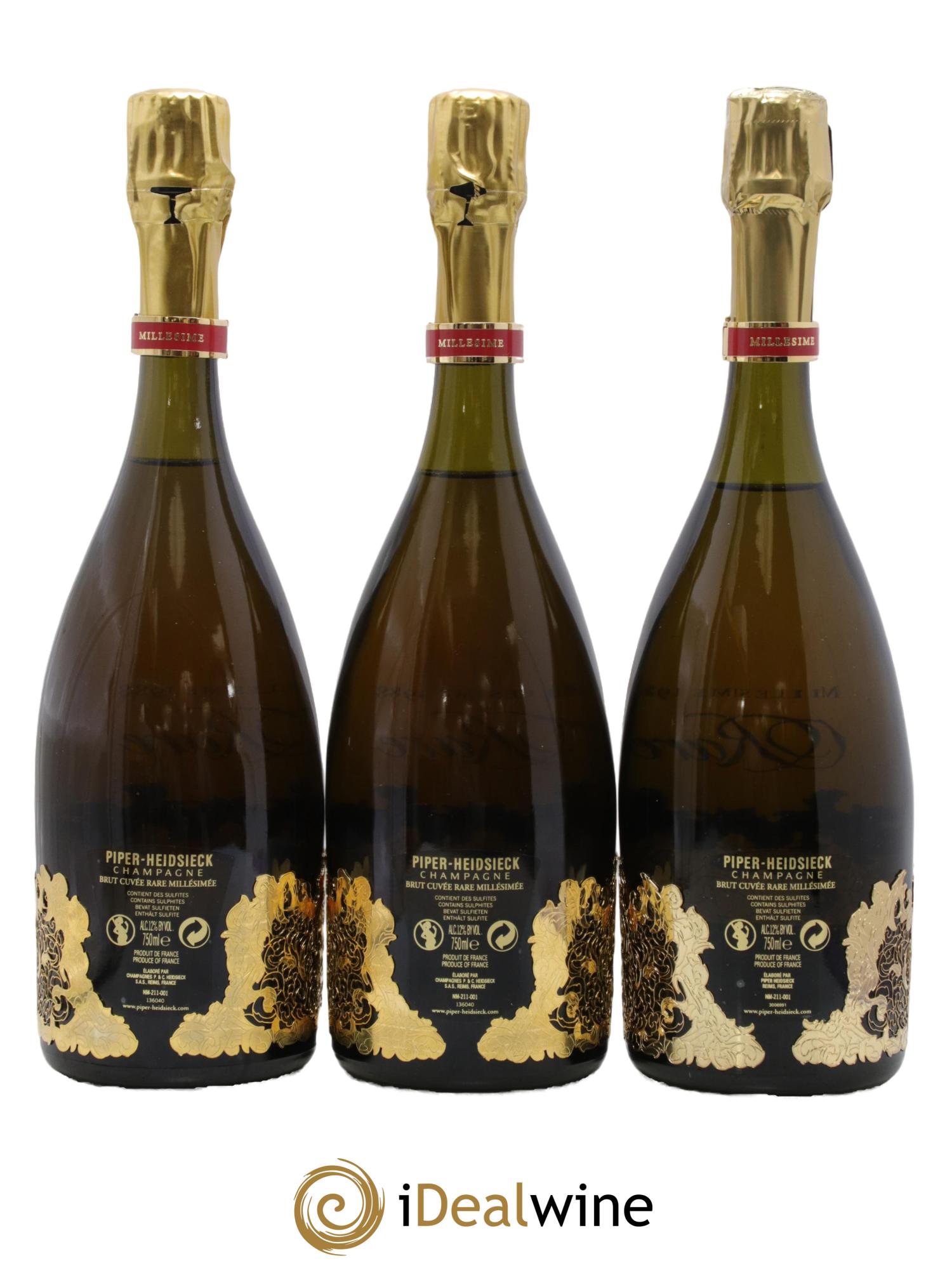 Rare Piper Heidsieck 1988 - Lot de 3 bouteilles - 1