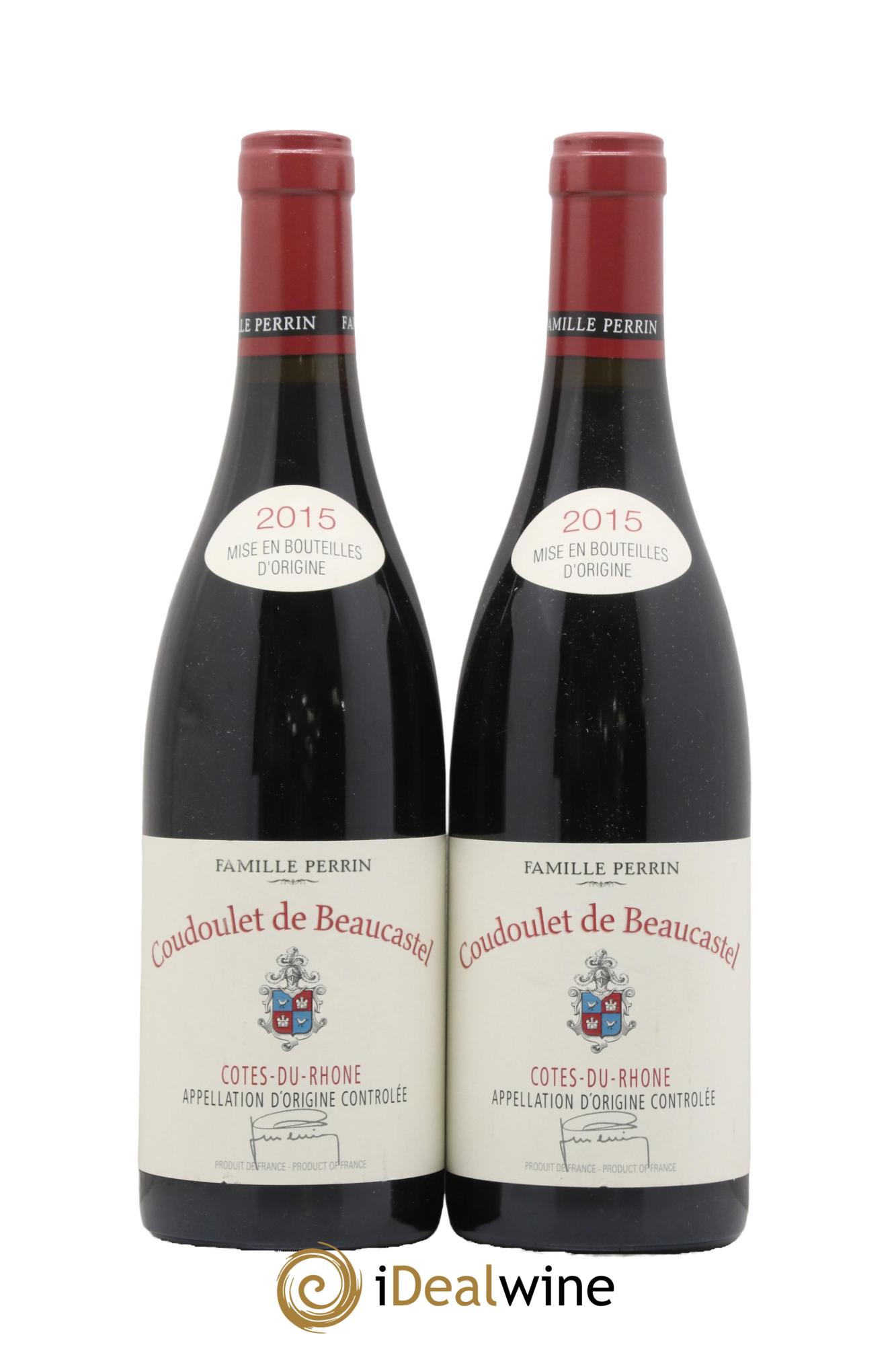 Côtes-du-Rhône Coudoulet de Beaucastel Famille Perrin 2015 - Lot of 2 bottles - 0