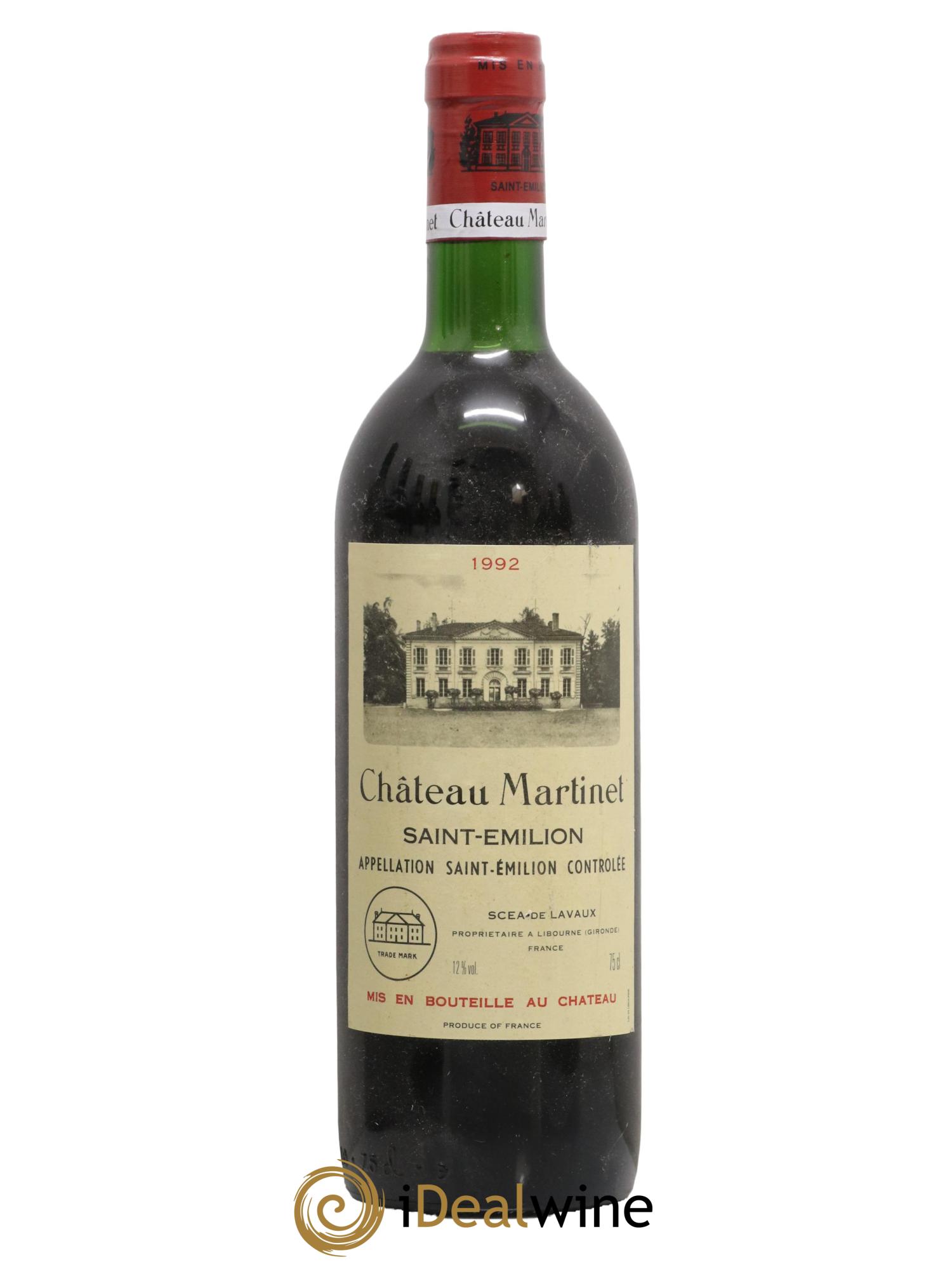 Château Martinet 1992 - Lot de 1 bouteille - 0