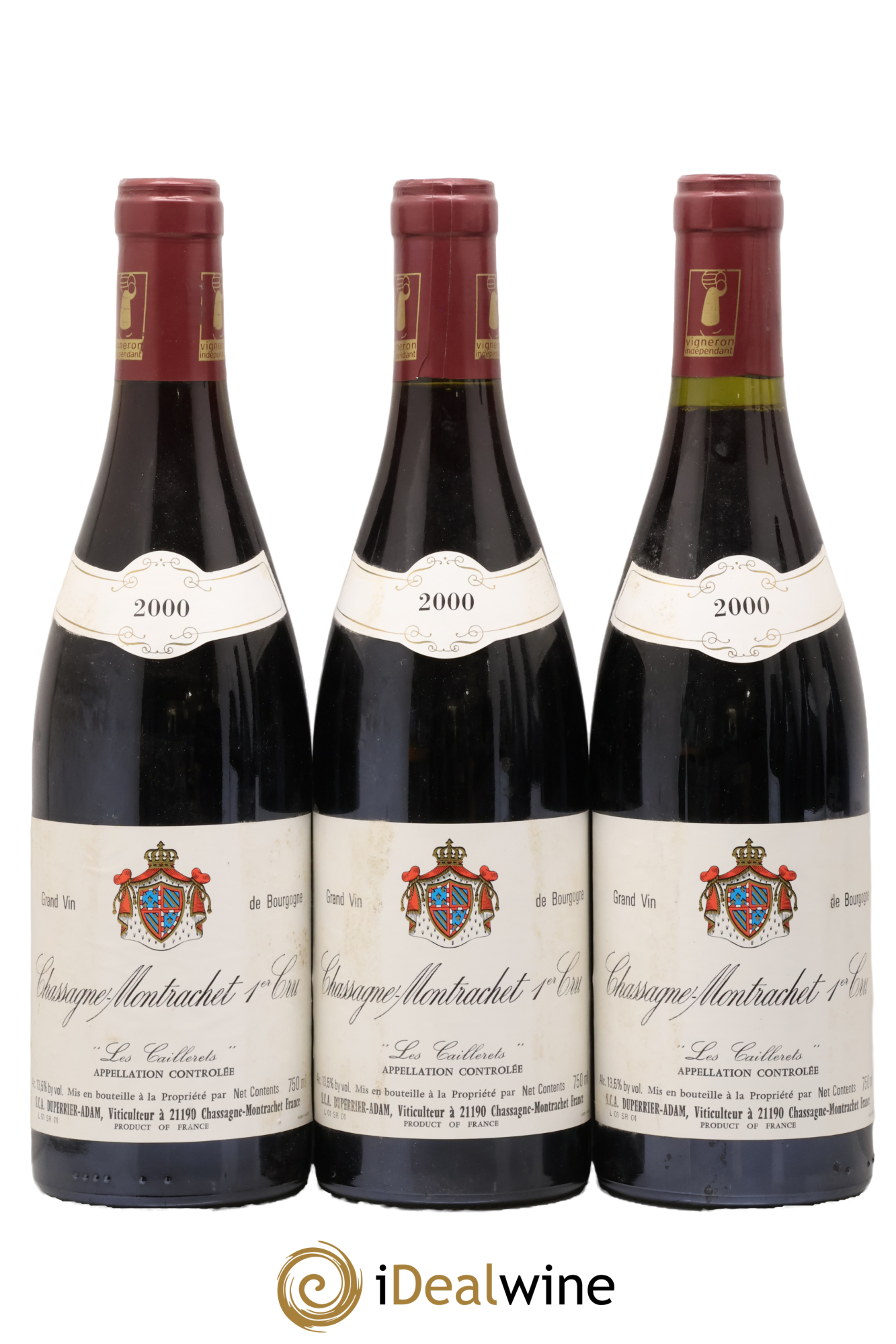 Chassagne-Montrachet 1er Cru Les Caillerets Sca Duperrier Adam 2000 - Posten von 3 Flaschen - 0