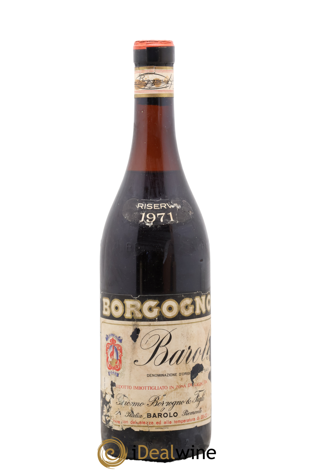 Barolo DOCG Riserva Giacomo Borgogno 1971 - Posten von 1 Flasche - 0