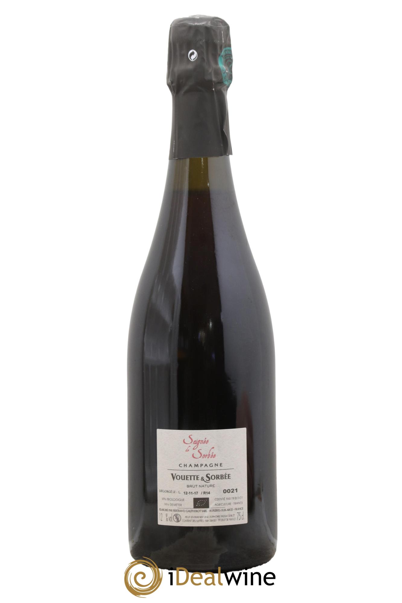 Saignée de Sorbée Extra-Brut Vouette et Sorbée 2014 - Posten von 1 Flasche - 1