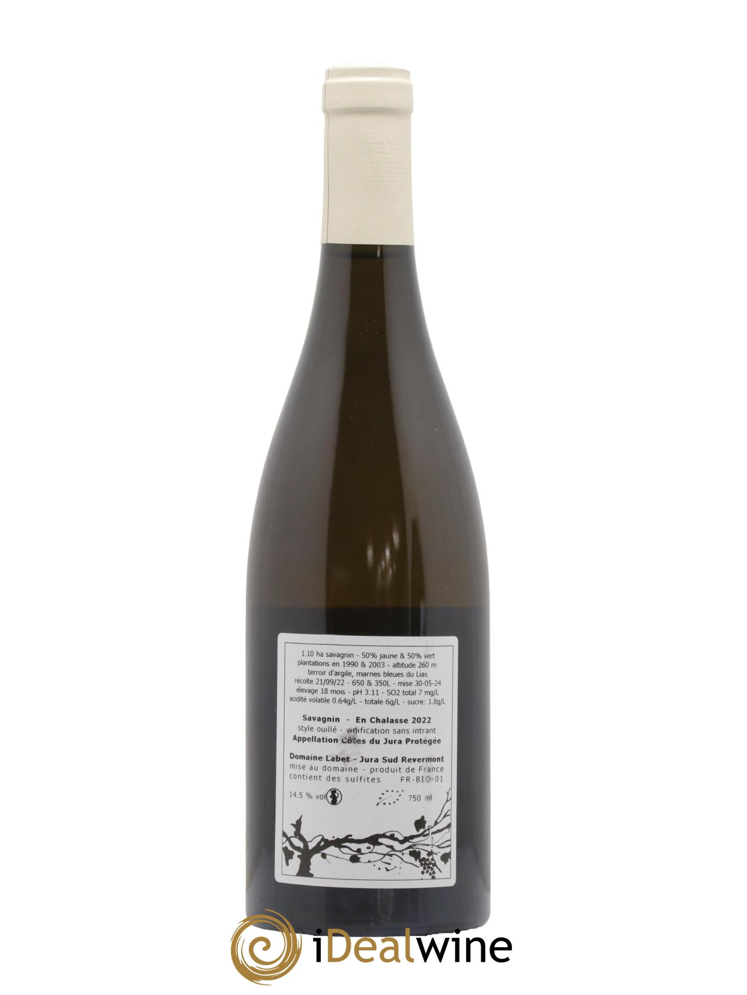Côtes du Jura Fleur de Savagnin En Chalasse Romain - Julien - Charline Labet 2022 - Lot de 1 bouteille - 1