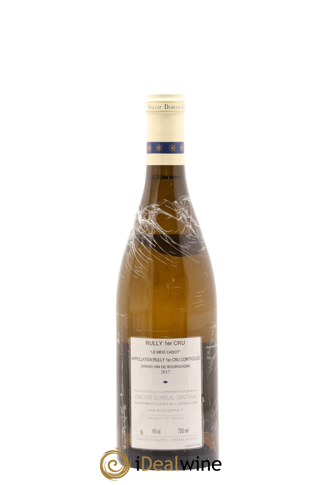 Rully 1er Cru Le Meix Cadot Vieilles Vignes Vincent Dureuil-Janthial 2017 - Posten von 1 Flasche - 1