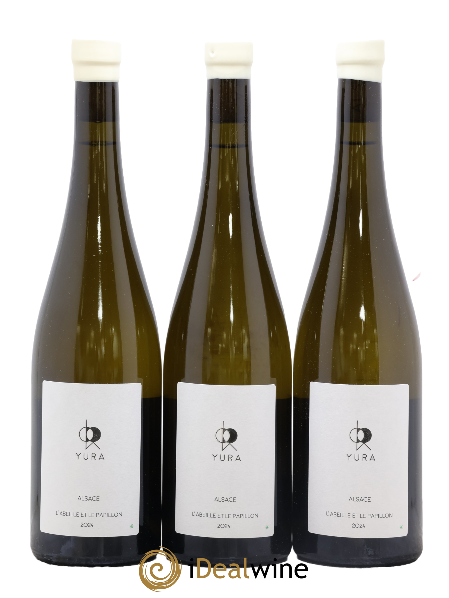 Alsace L'abeille et le papillon Jintaro Yura 2024 - Posten von 3 Flaschen - 0