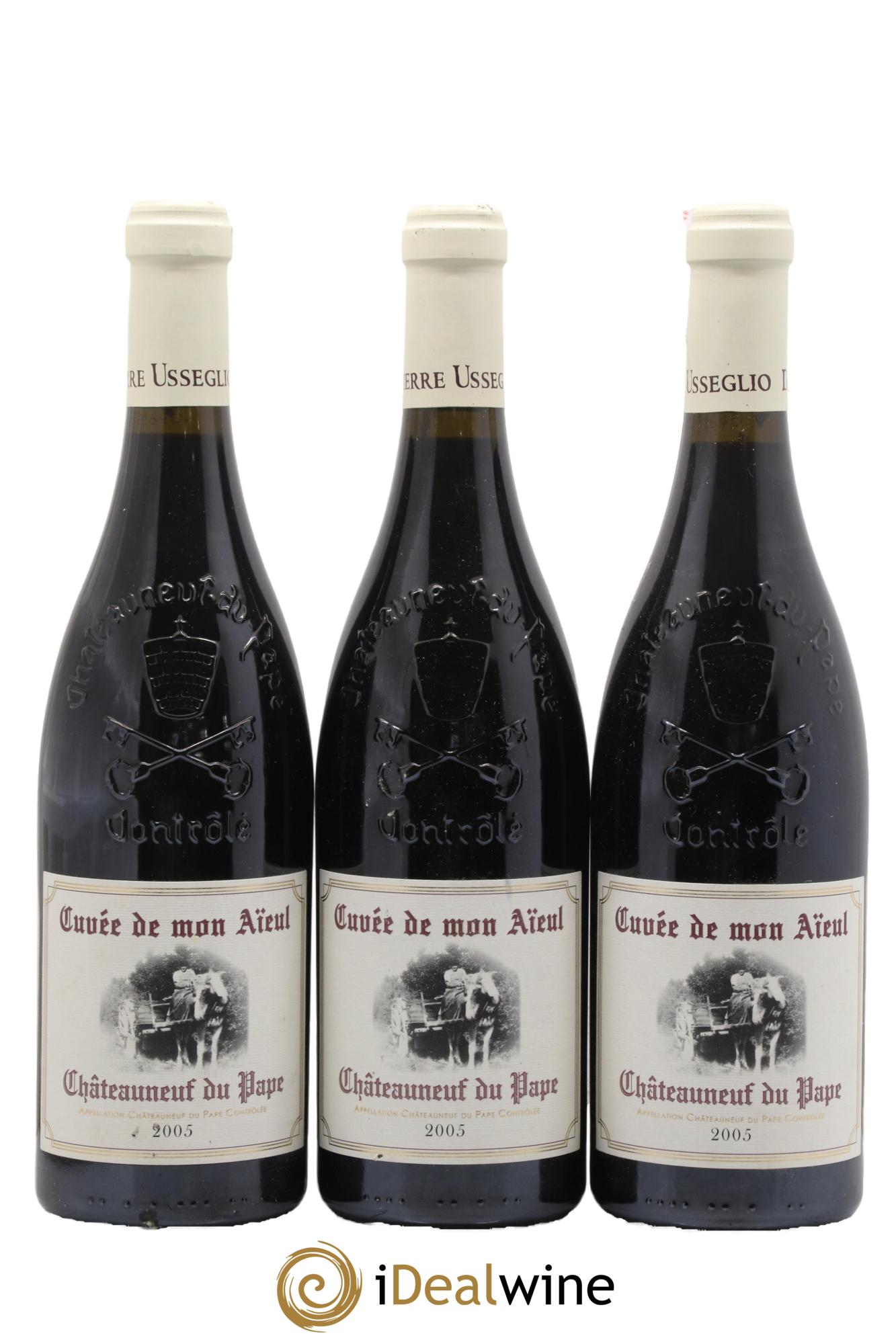 Châteauneuf-du-Pape Cuvée de mon Aïeul Pierre Usseglio & Fils 2005 - Lot of 3 bottles - 0