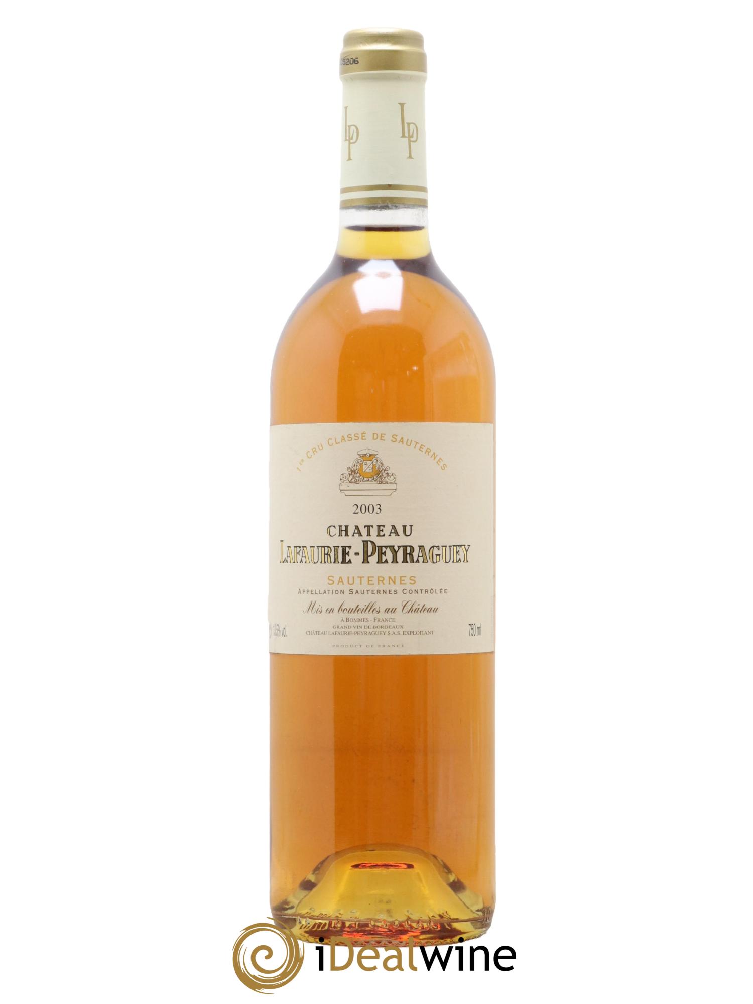 Château Lafaurie-Peyraguey 1er Grand Cru Classé 2003 - Lot de 1 bouteille - 0