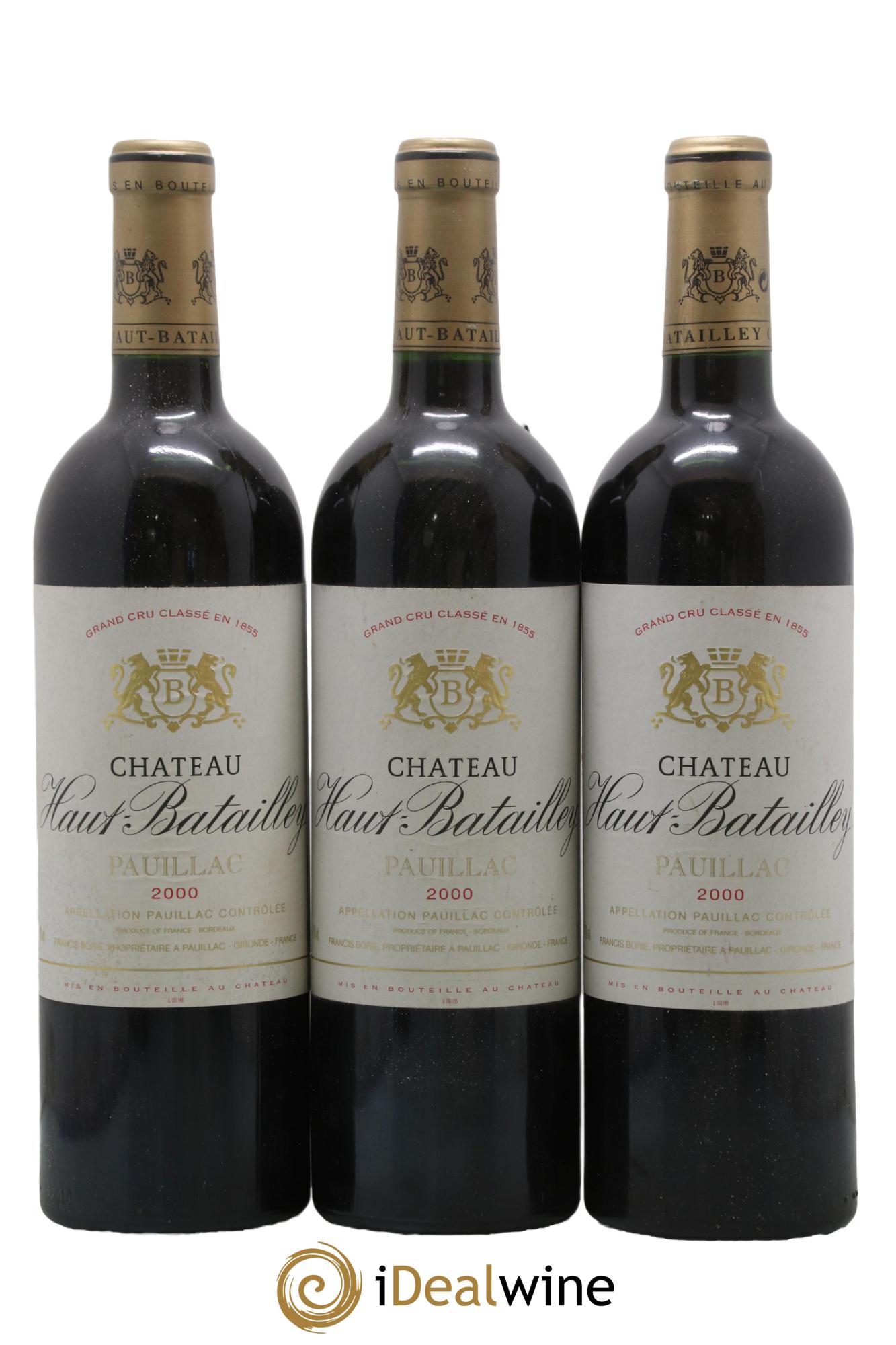 Château Haut Batailley 5ème Grand Cru Classé 2000 - Lot of 3 bottles - 0