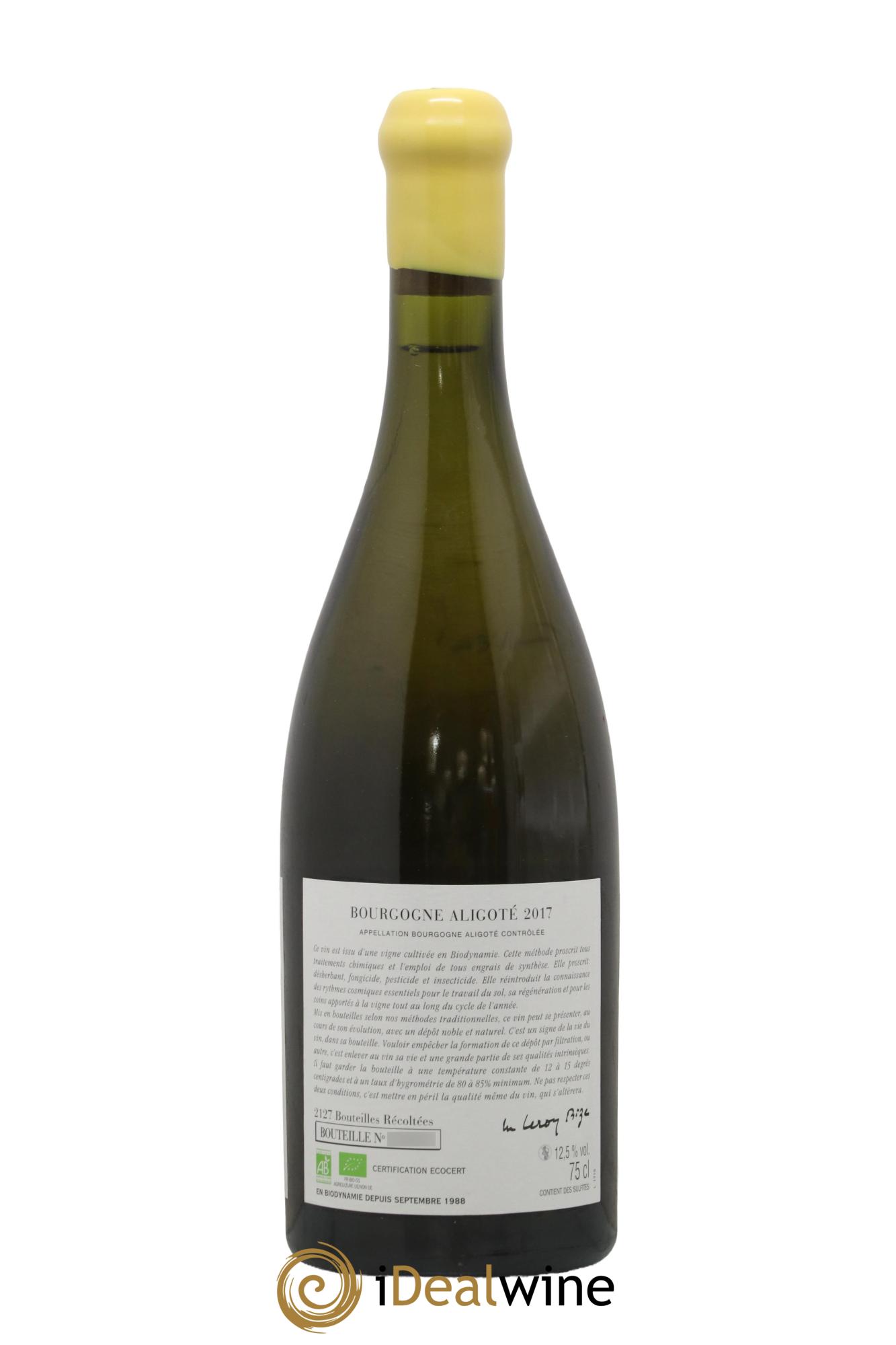 Bourgogne Aligoté Sous Chatelet d'Auvenay (Domaine) 2017 - Lot de 1 bouteille - 1