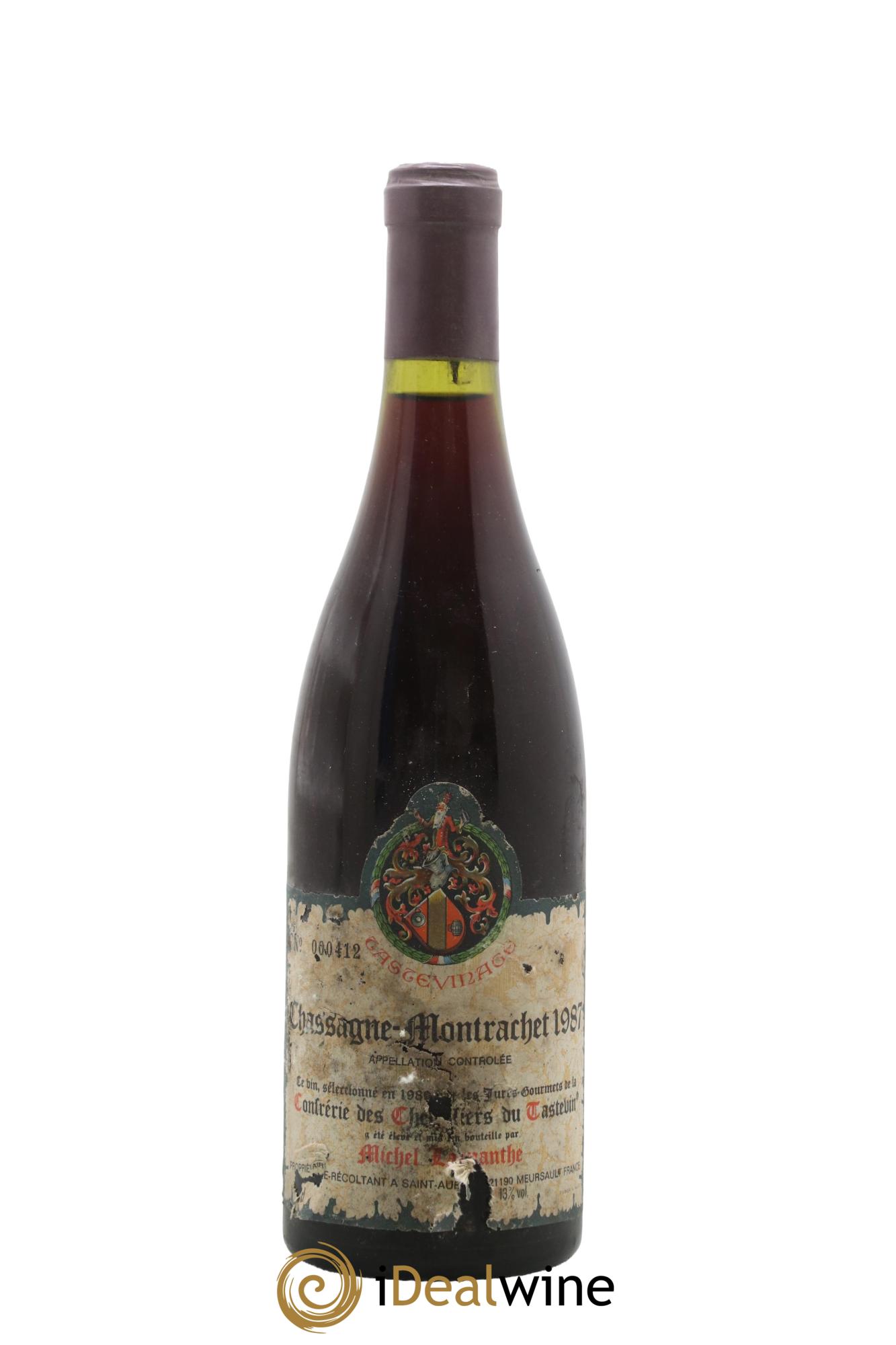 Chassagne-Montrachet Michel Lamanthe Tastevinage 1987 - Lot de 1 bouteille - 0