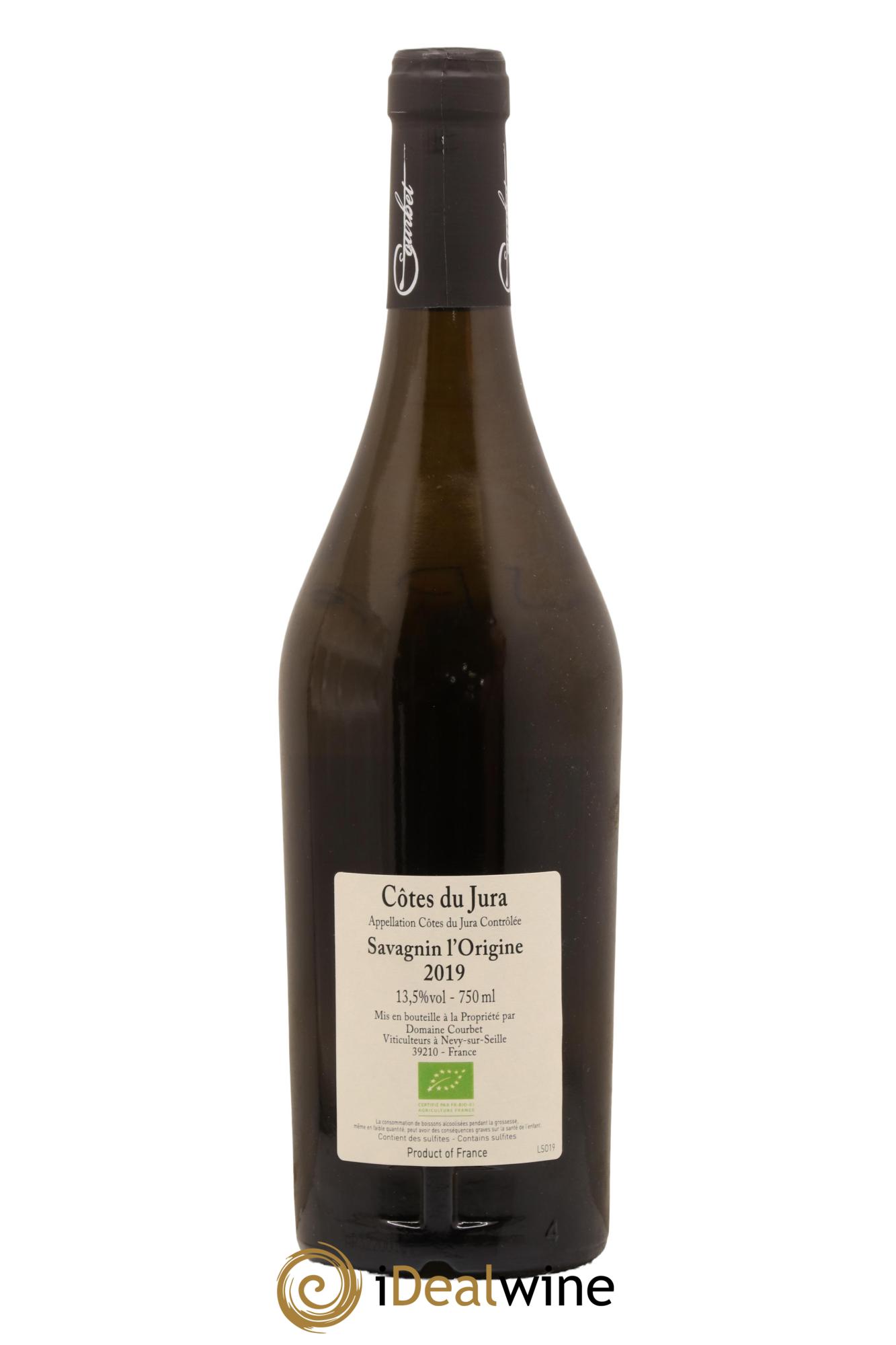 Côtes du Jura L Origine Domaine Courbet 2019 - Lot de 1 bouteille - 1