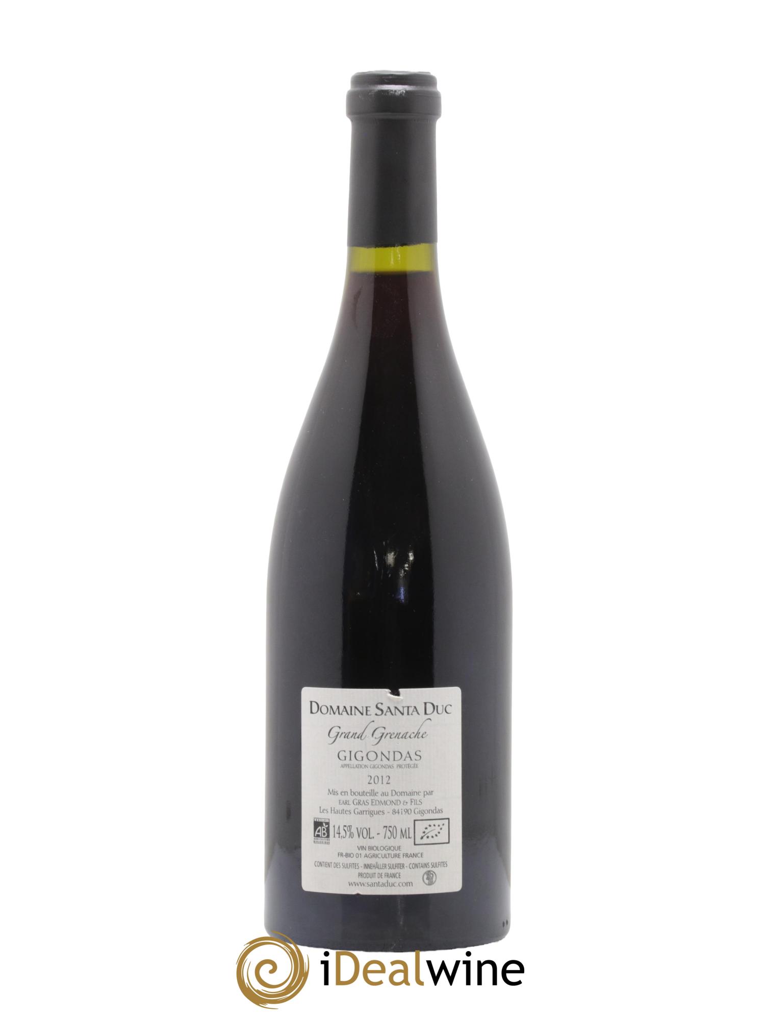 Gigondas Grand Grenache Santa Duc 2012 - Lotto di 1 bottiglia - 1