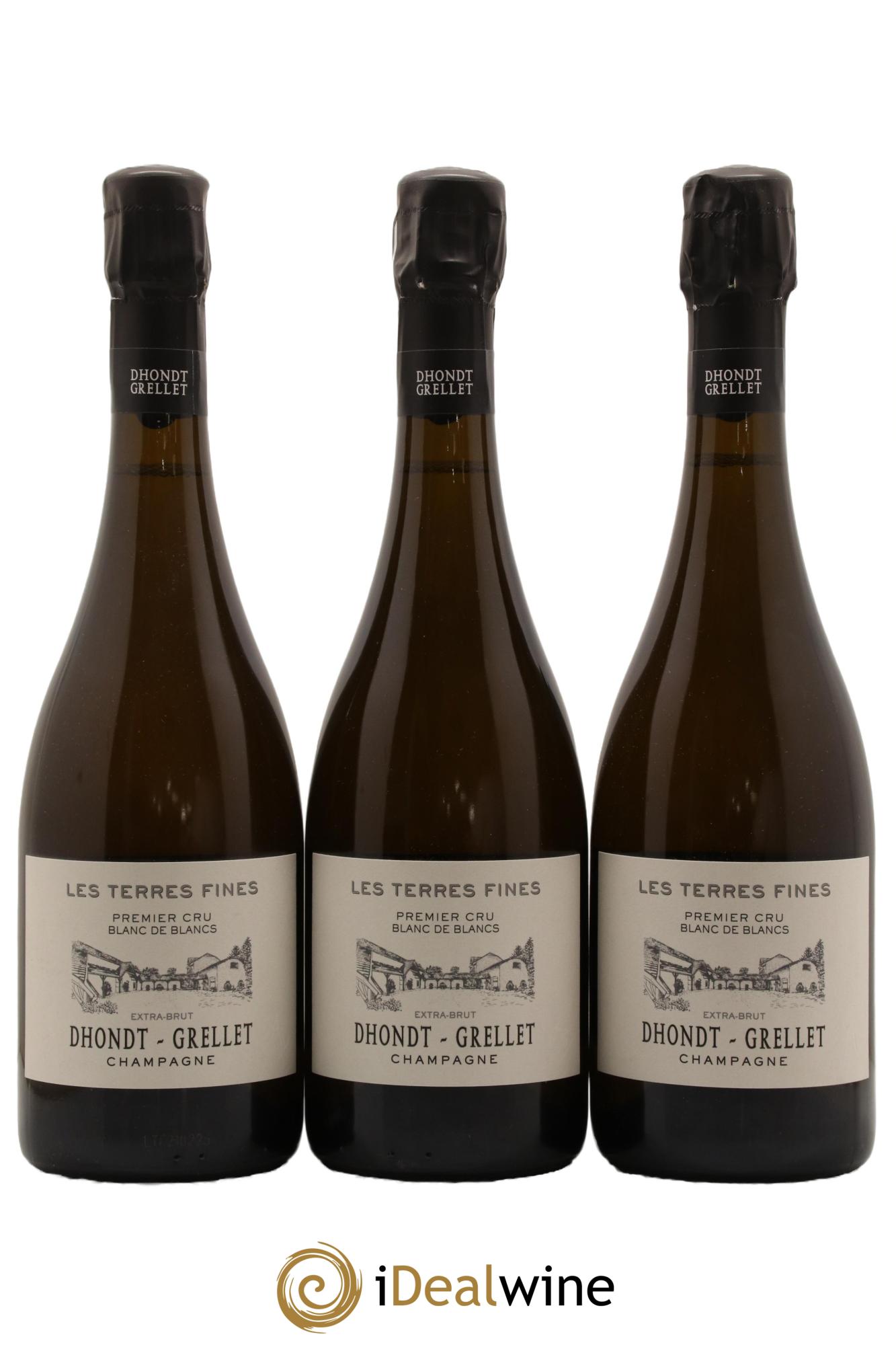 Les Terres Fines Blanc de Blancs Extra-Brut Dhondt Grellet - Lot de 3 bouteilles - 0