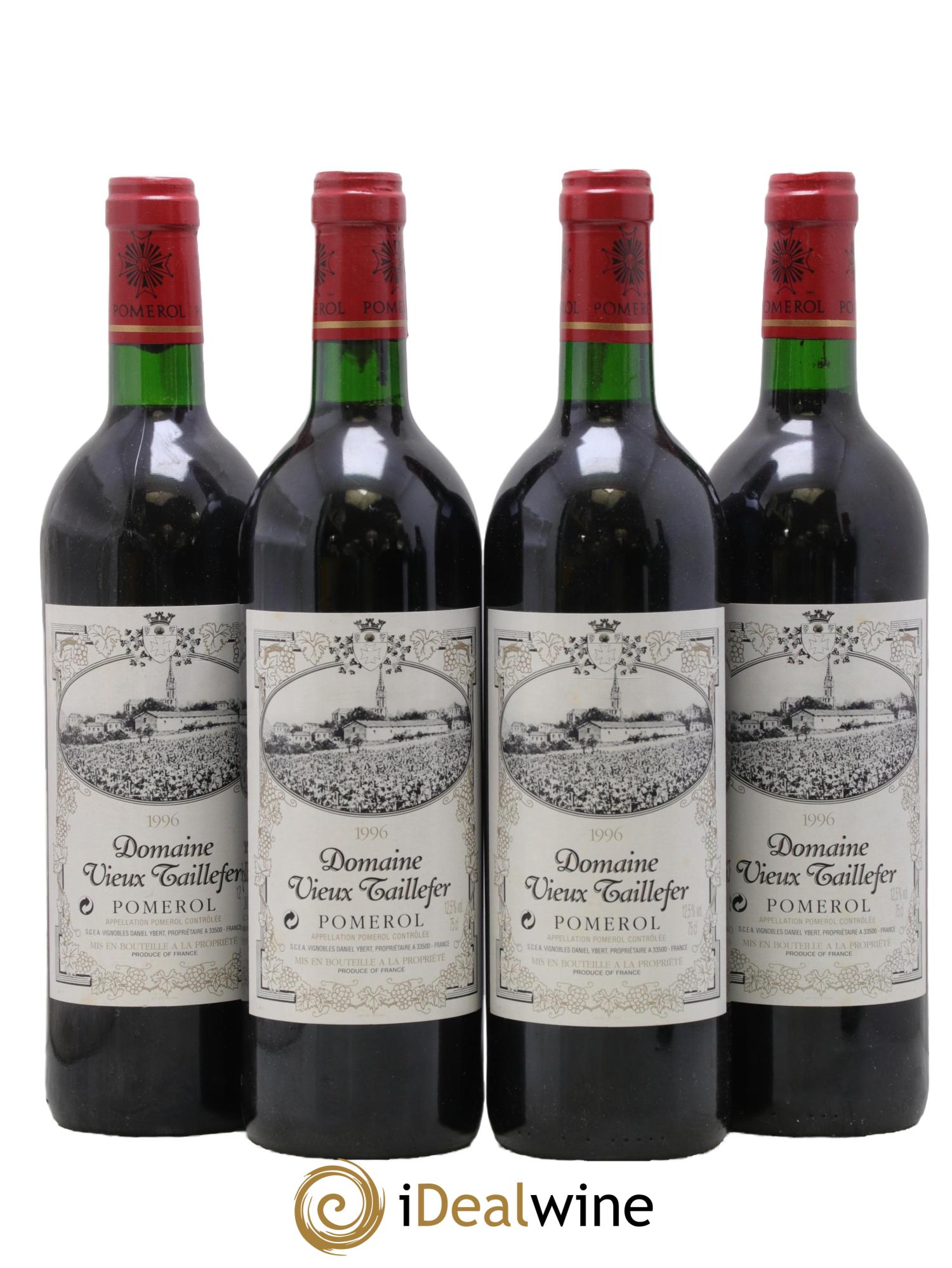Pomerol Domaine Vieux Taillefer 1996 - Posten von 4 Flaschen - 0