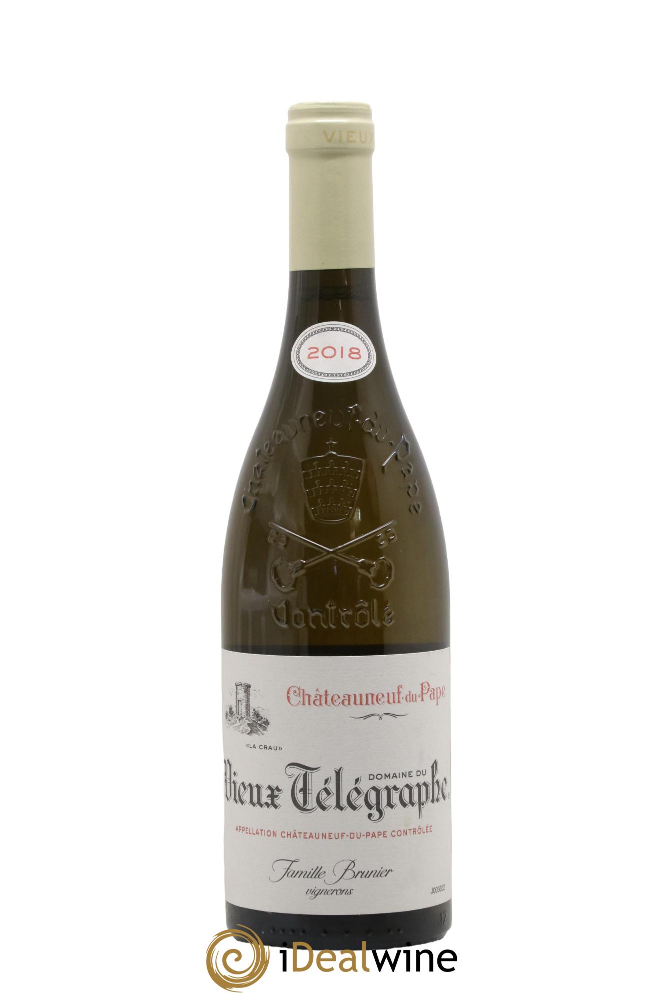 Châteauneuf-du-Pape Vieux Télégraphe (Domaine du) Vignobles Brunier 2018 - Lot of 1 bottle - 0