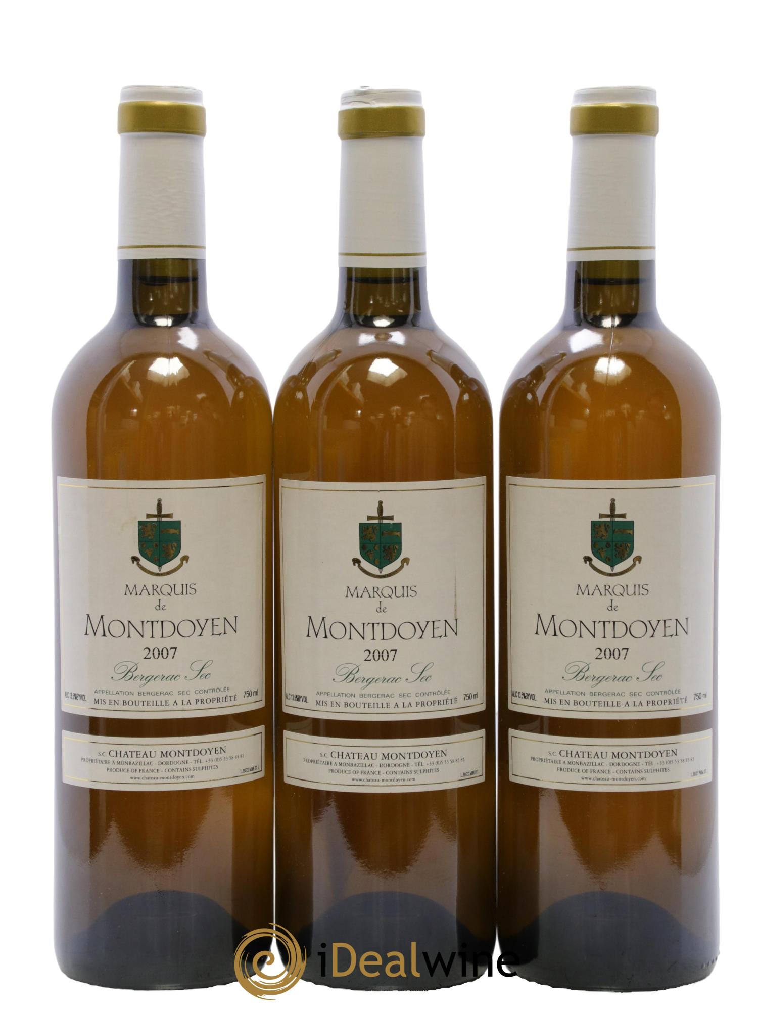 Bergerac Marquis De Montdoyen 2007 - Posten von 3 Flaschen - 0