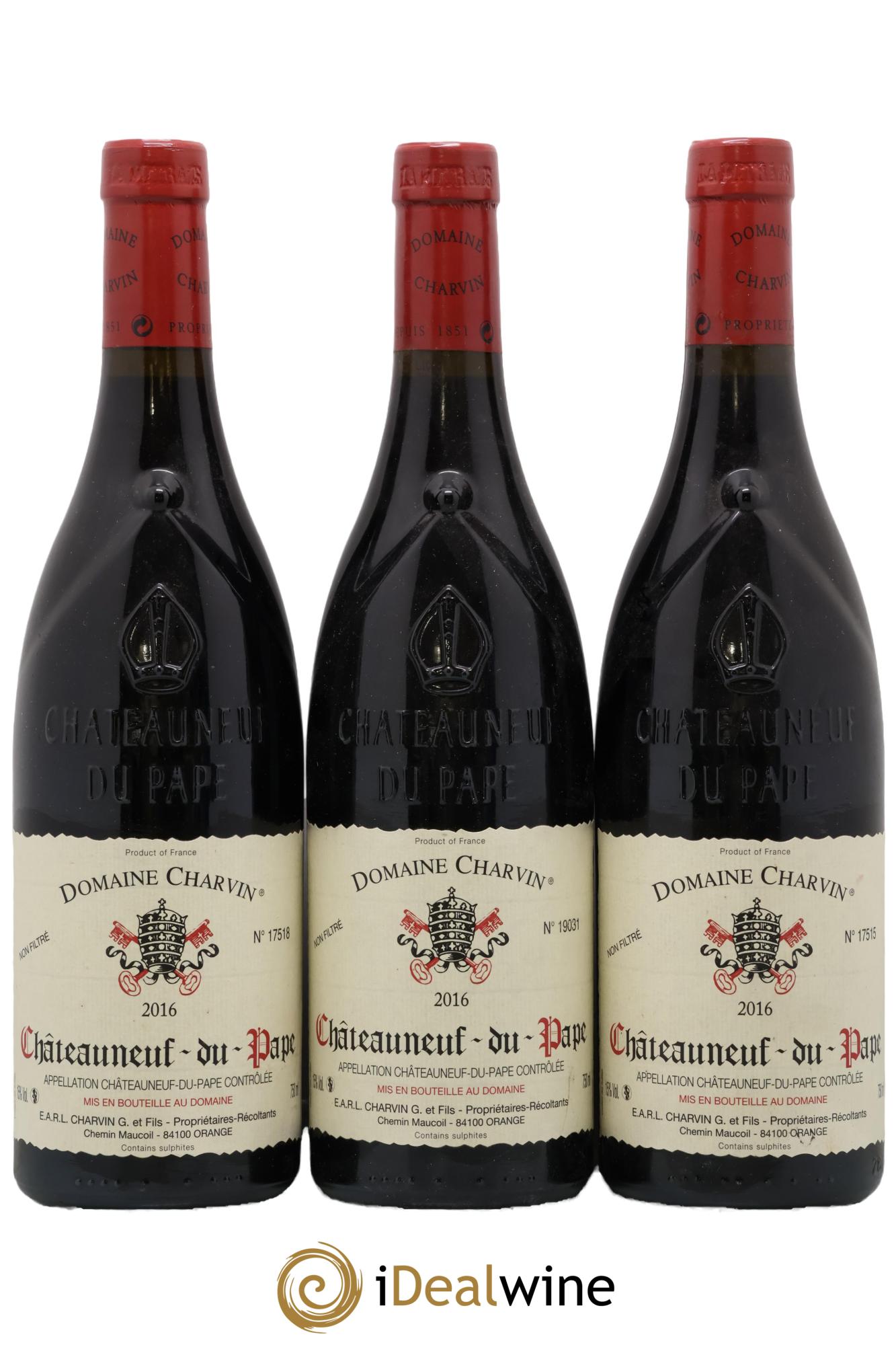 Châteauneuf-du-Pape Charvin (Domaine) 2016 - Lot de 3 bouteilles - 0