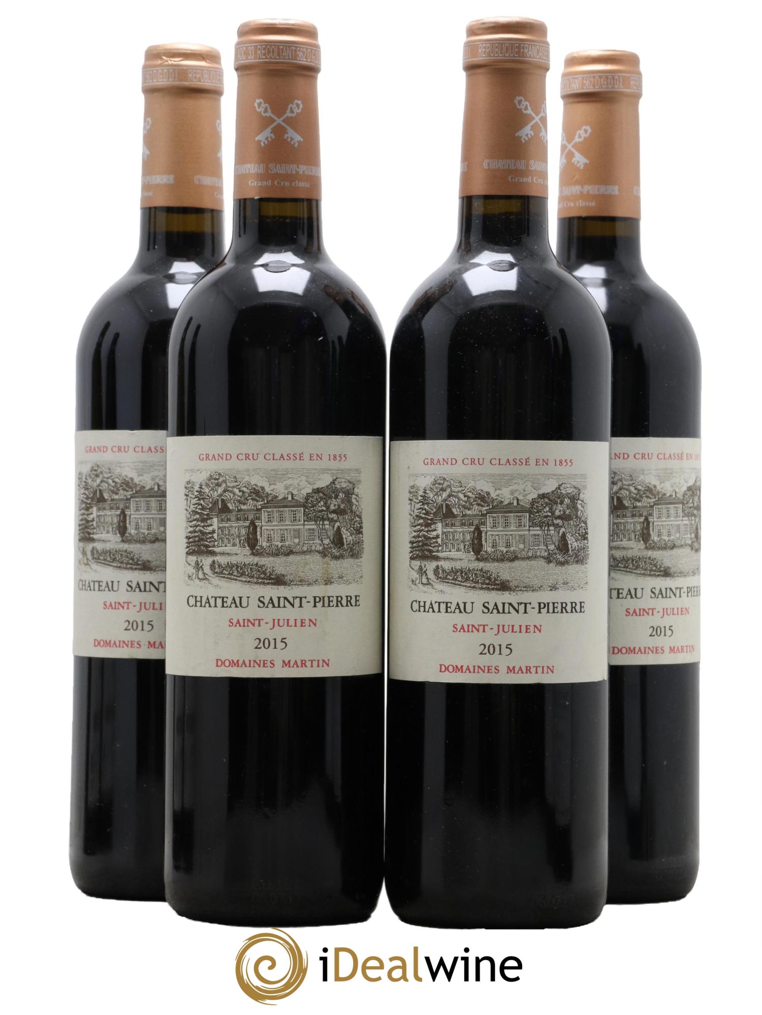 Château Saint-Pierre 4ème Grand Cru Classé 2015 - Lot de 4 bouteilles - 0