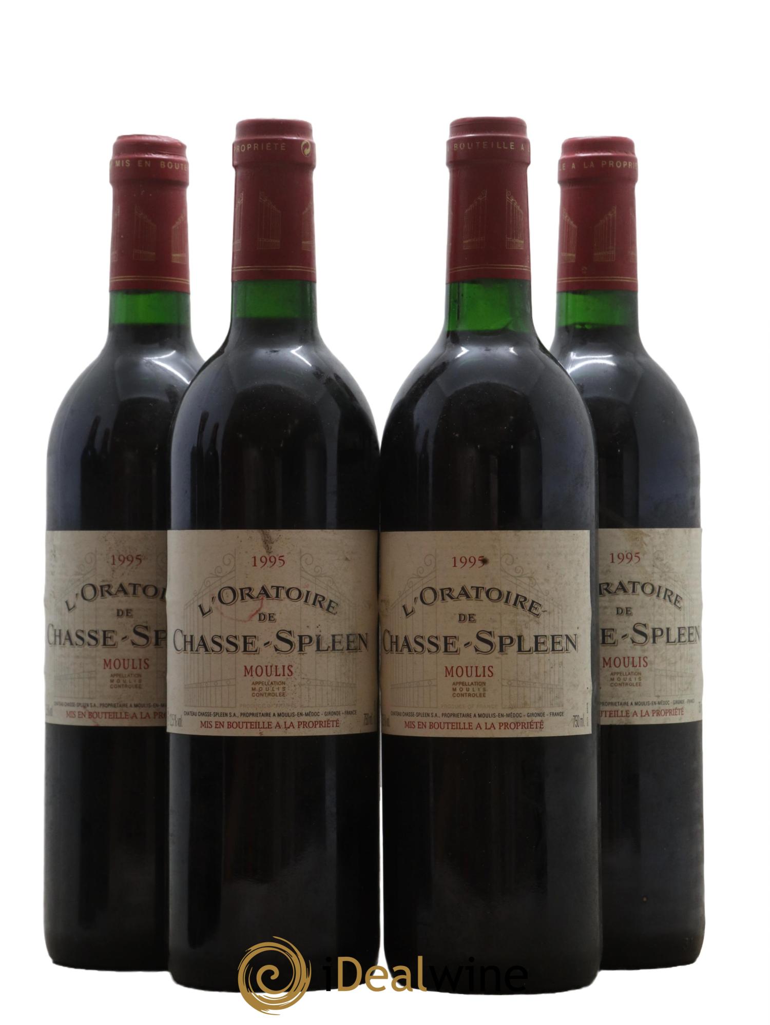 Oratoire de Chasse Spleen Second Vin 1995 - Lot de 4 bouteilles - 0