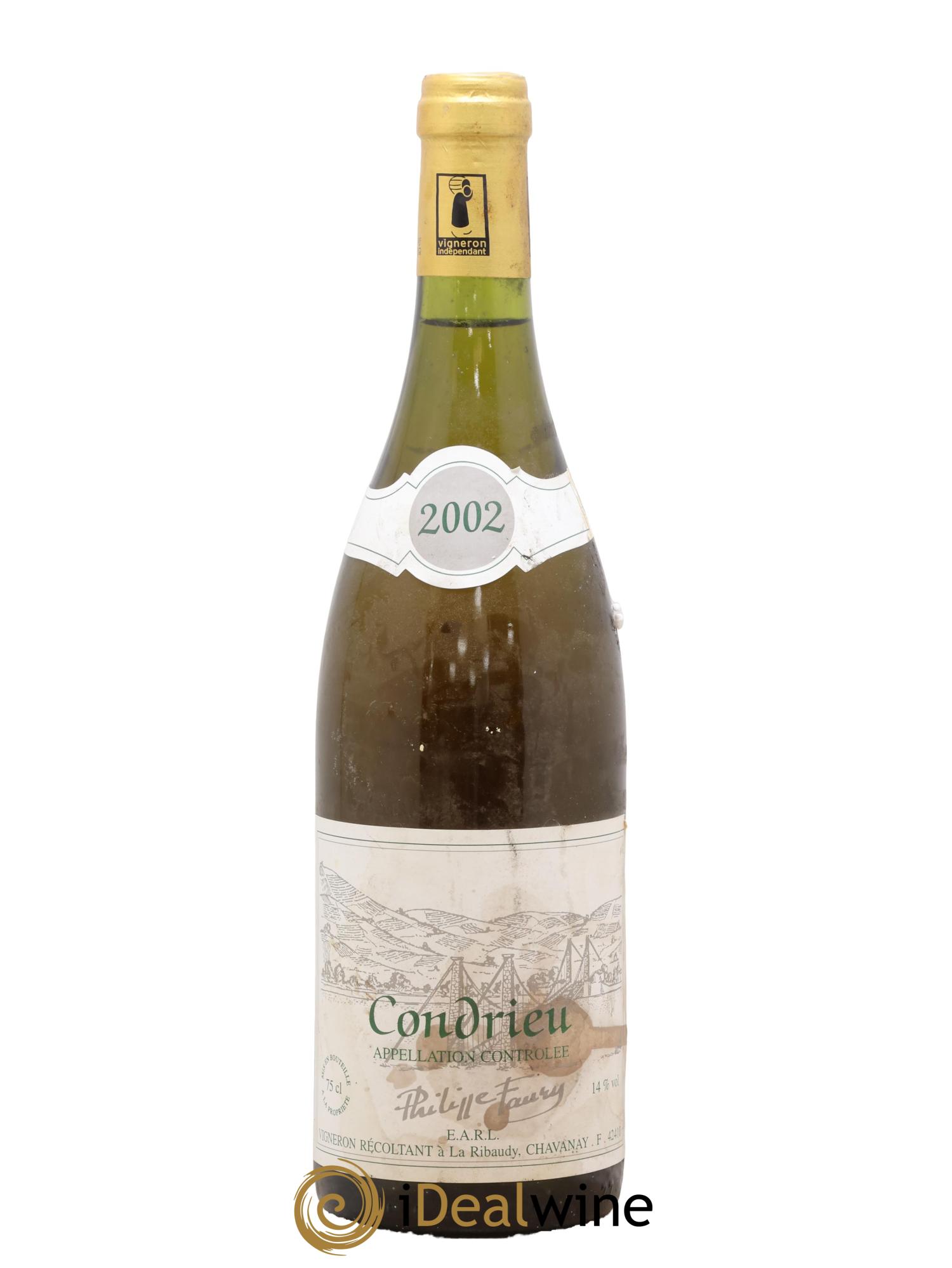 Condrieu Philippe Faury 2002 - Posten von 1 Flasche - 0