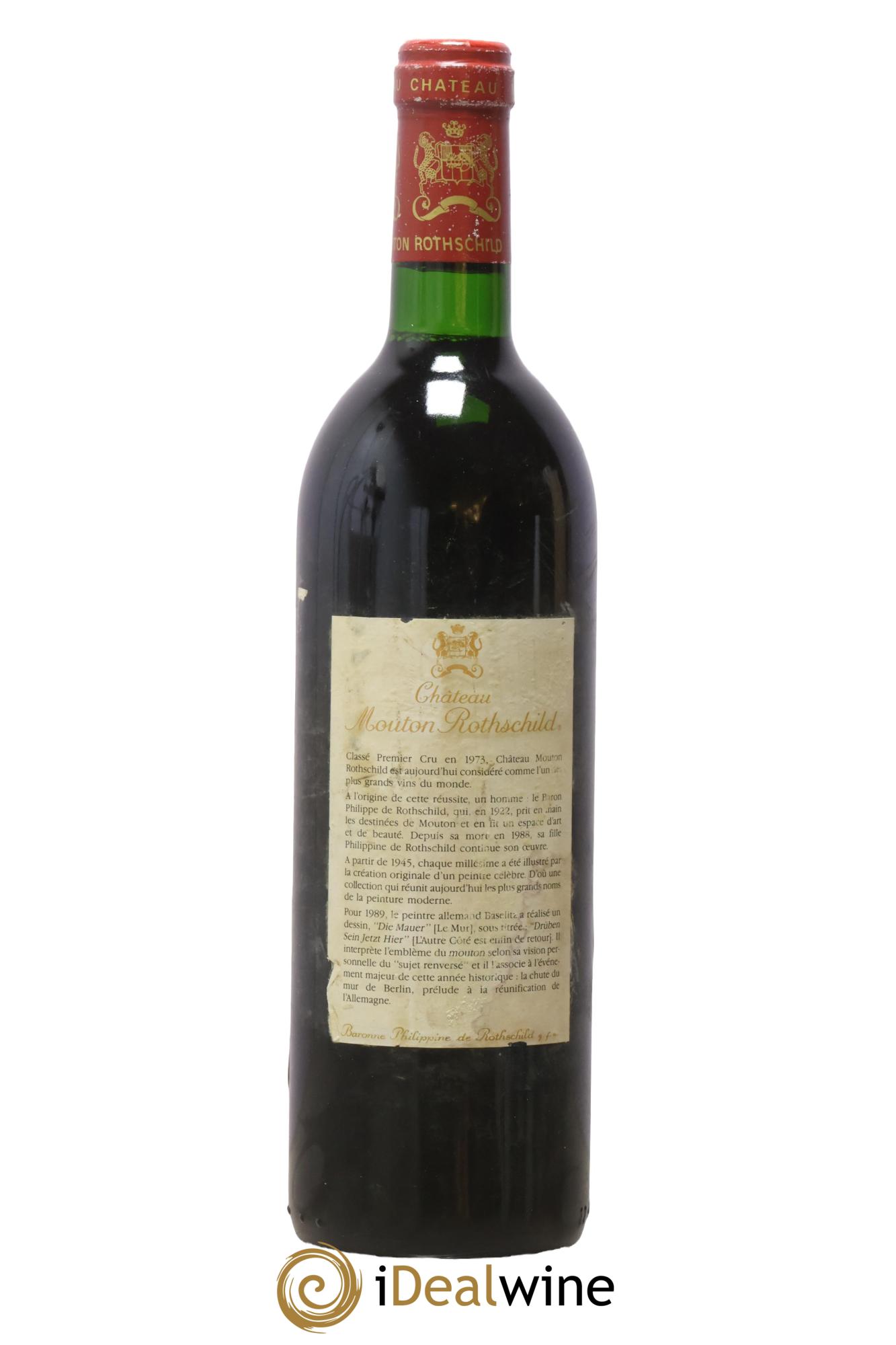 Château Mouton Rothschild 1er Grand Cru Classé 1989 - Lot of 1 bottle - 1