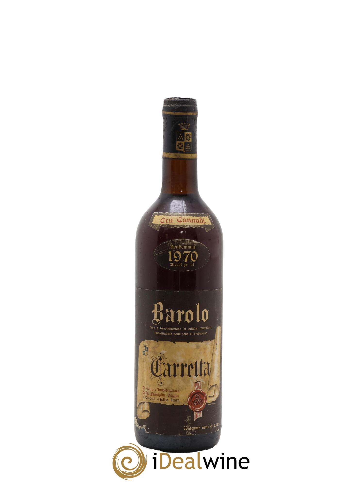 Barolo DOCG Cannubi Carretta 1970 - Lot de 1 bouteille - 0