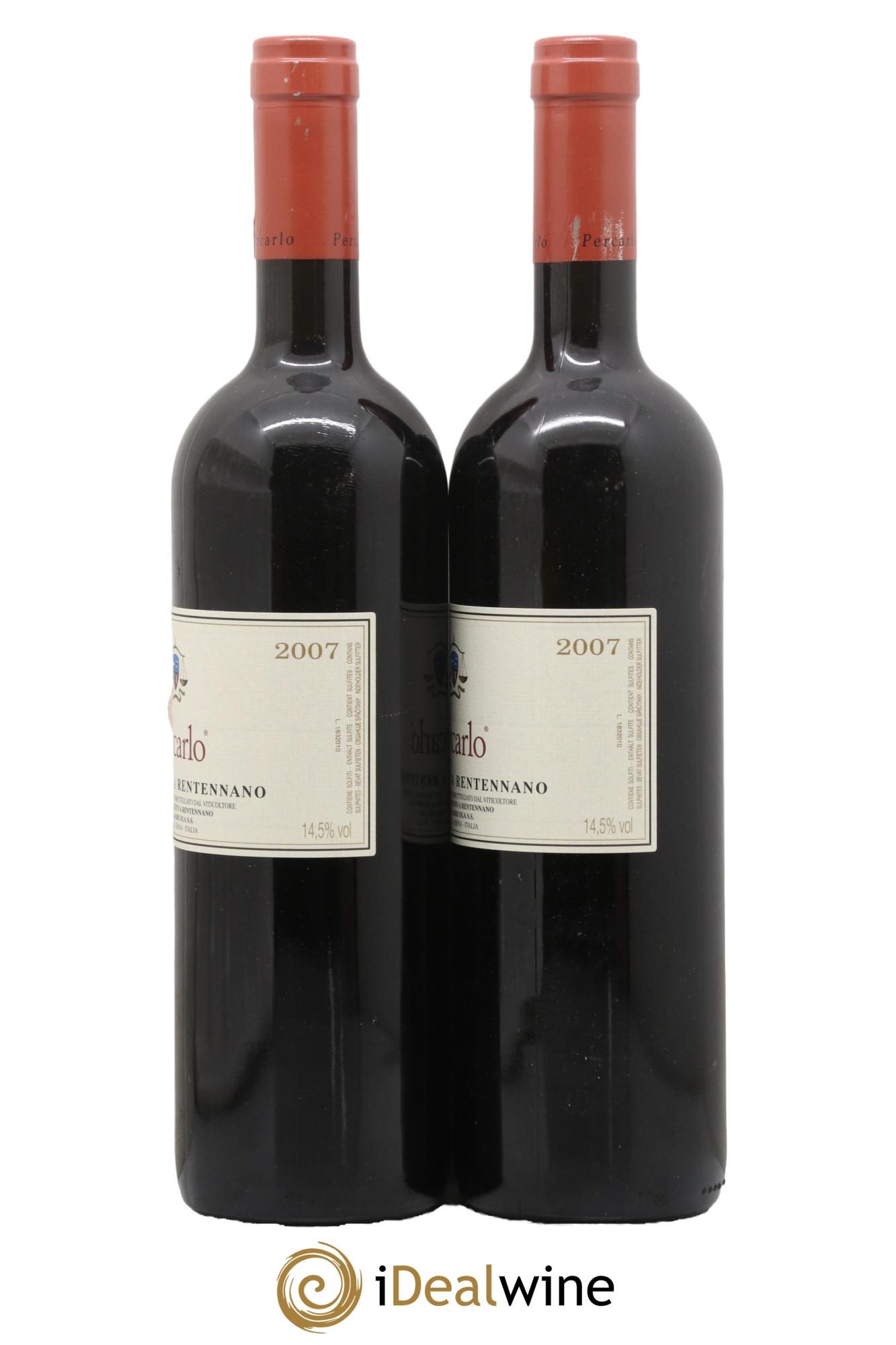 Toscana IGT San Giusto a Rentennano Percarlo Famille Martini di Cigala 2007 - Lot of 2 bottles - 1