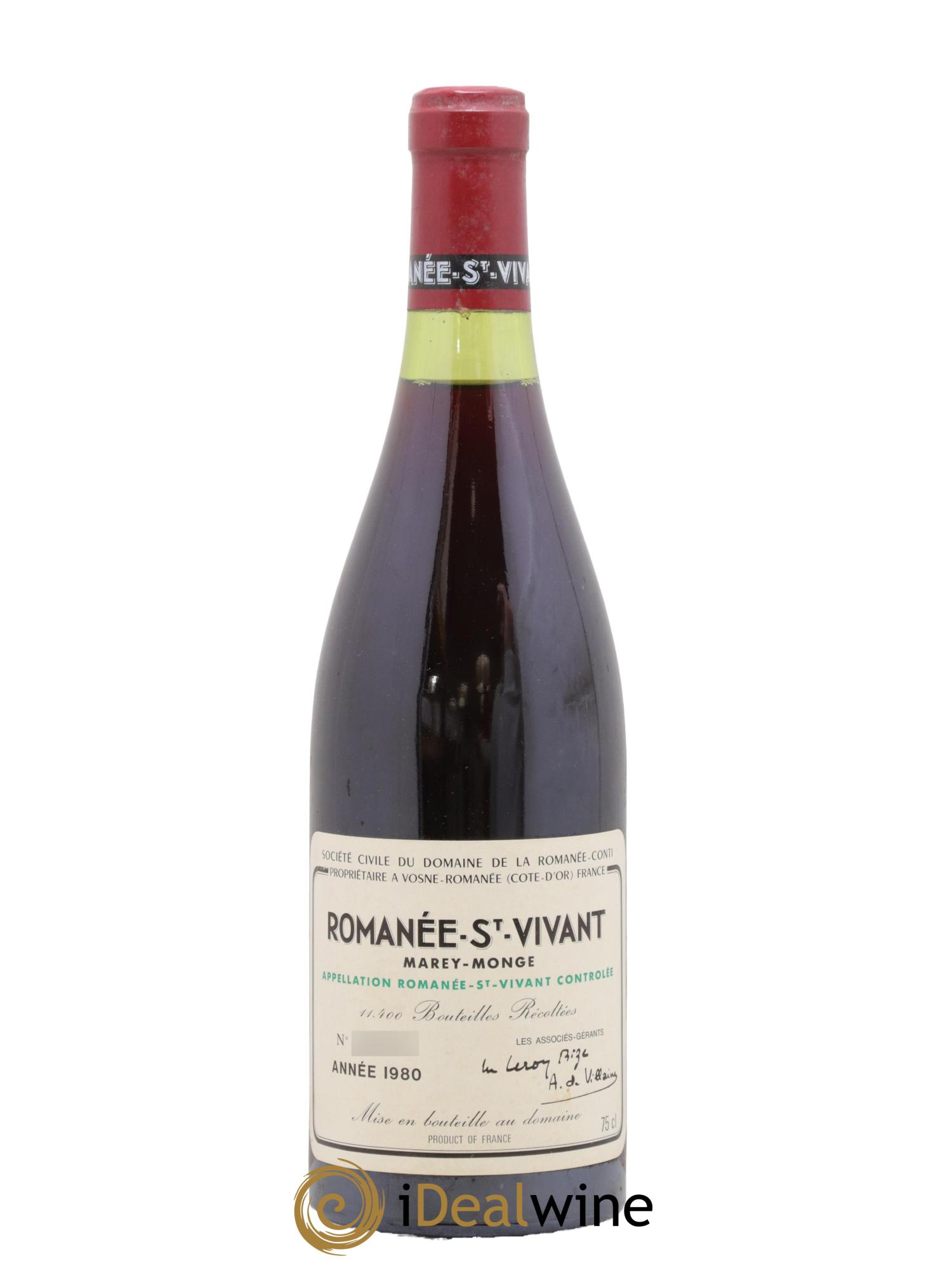 Romanée-Saint-Vivant Grand Cru Domaine de la Romanée-Conti 1980 - Lotto di 1 bottiglia - 0