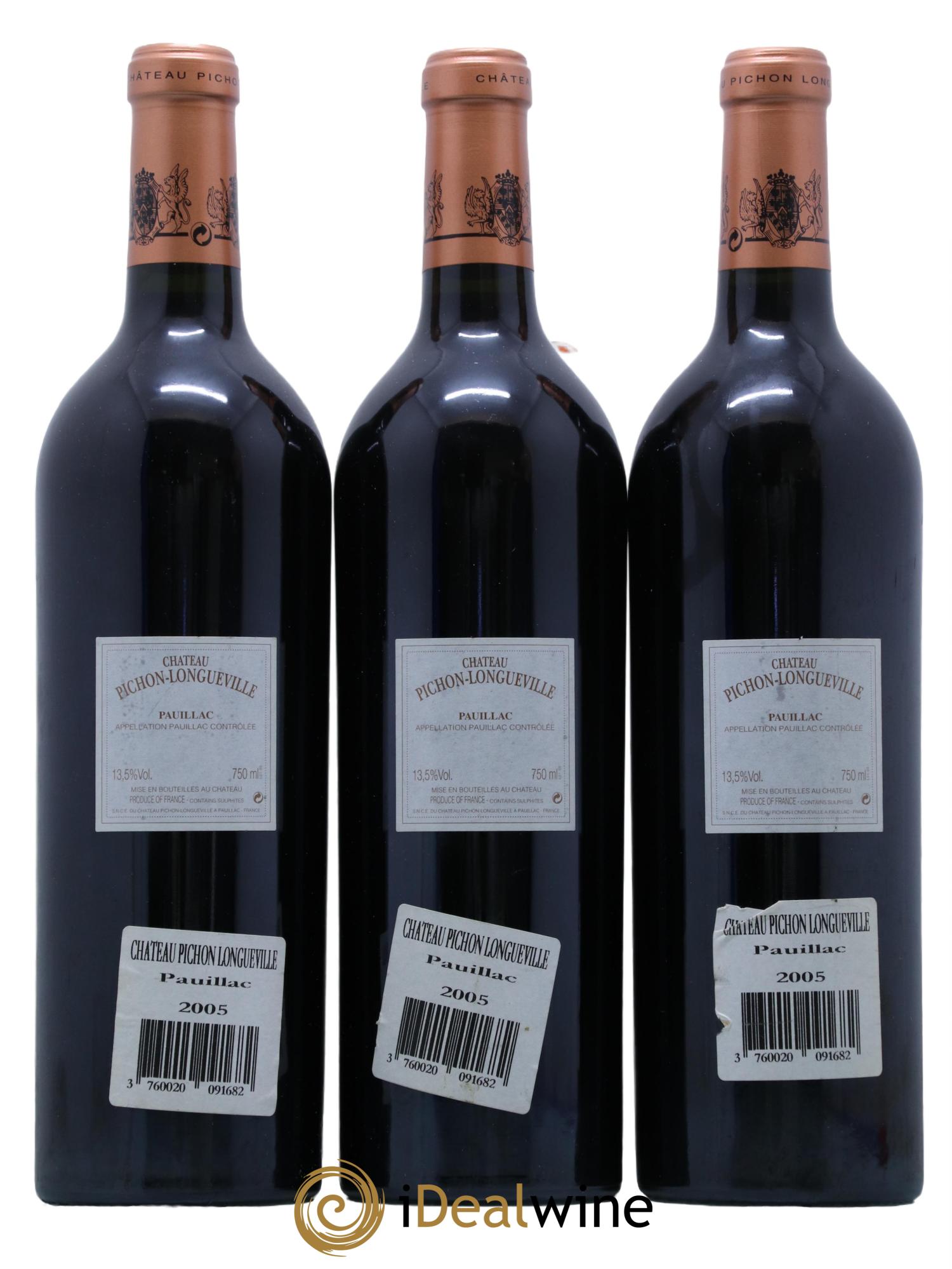 Pichon Longueville Baron 2ème Grand Cru Classé 2005 - Posten von 3 Flaschen - 1