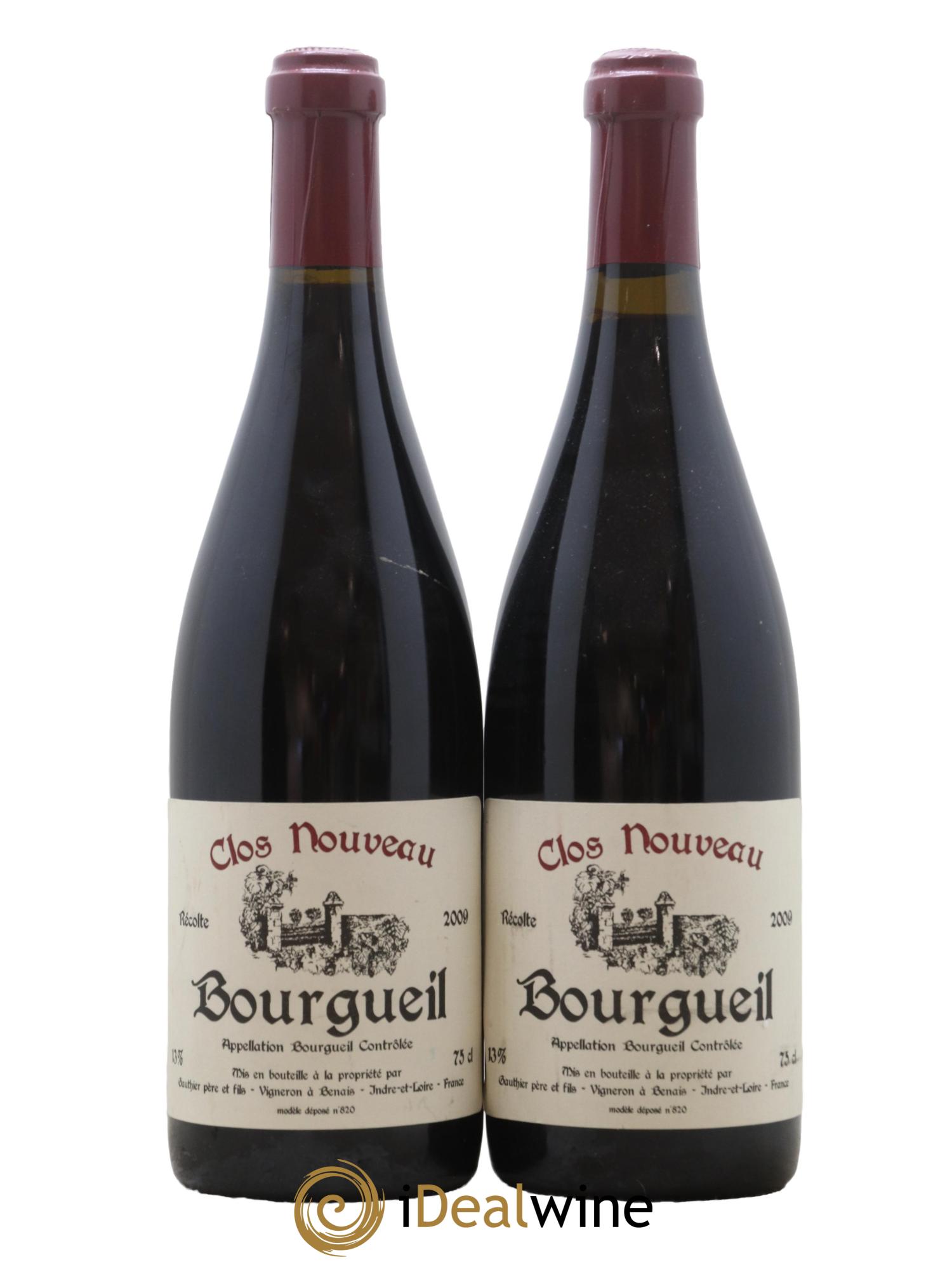 Bourgueil Clos Nouveau Domaine du Bel Air 2009 - Lot de 2 bouteilles - 0