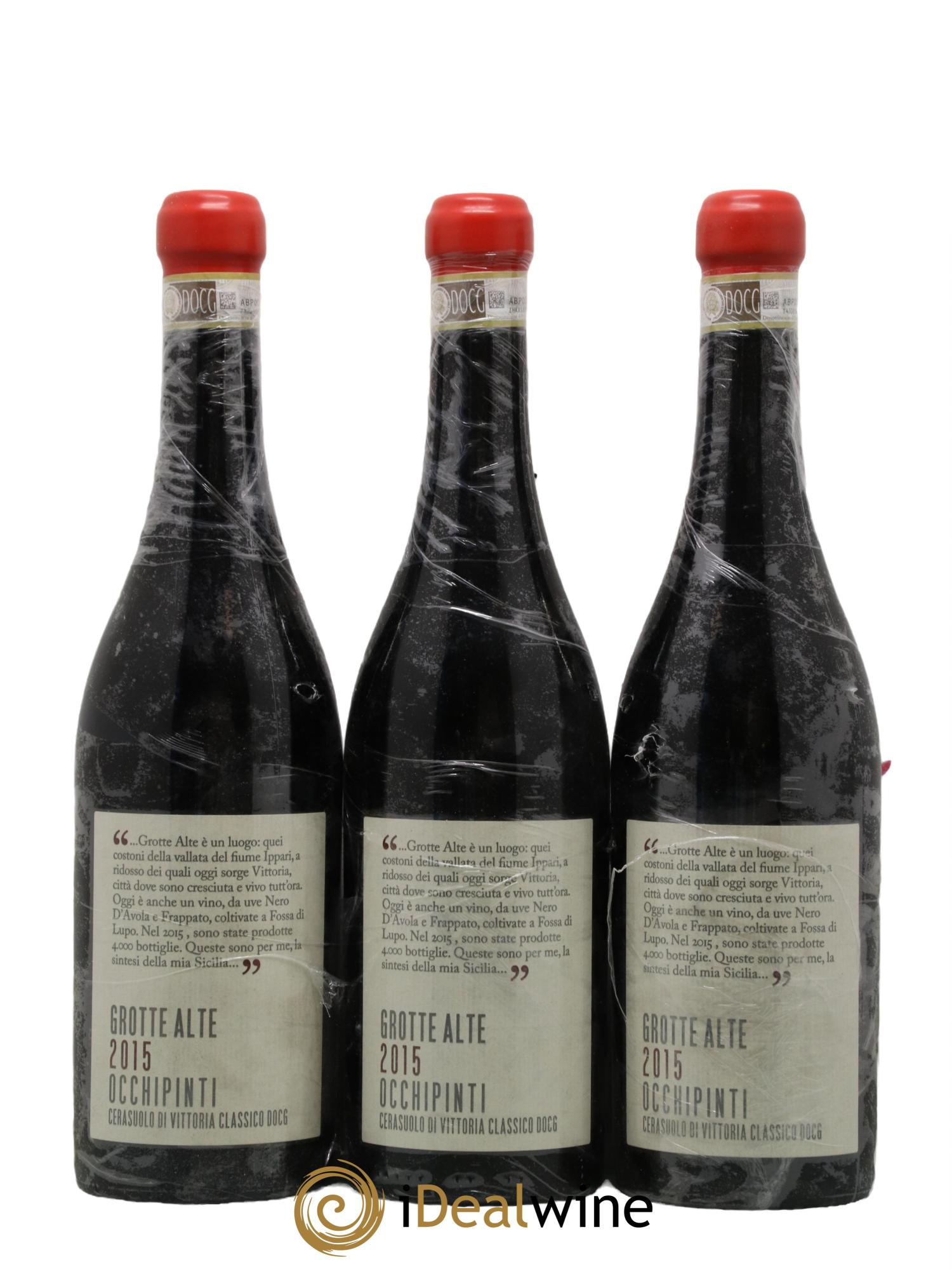 Cerasuolo di Vittoria Classico DOCG Grotte Alte Azienda Agricola Arianna Occhipinti 2015 - Lot de 3 bouteilles - 0