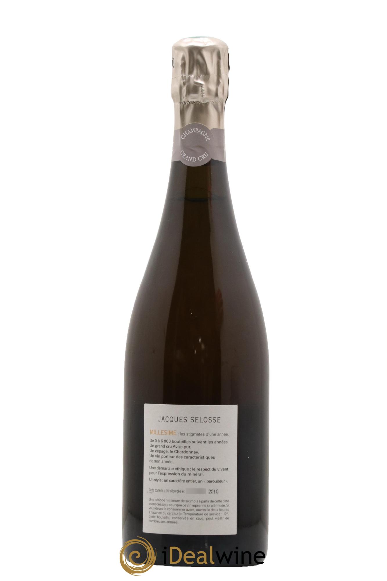 Blanc de Blancs Grand Cru Extra-Brut Jacques Selosse 1999 - Lot of 1 bottle - 1