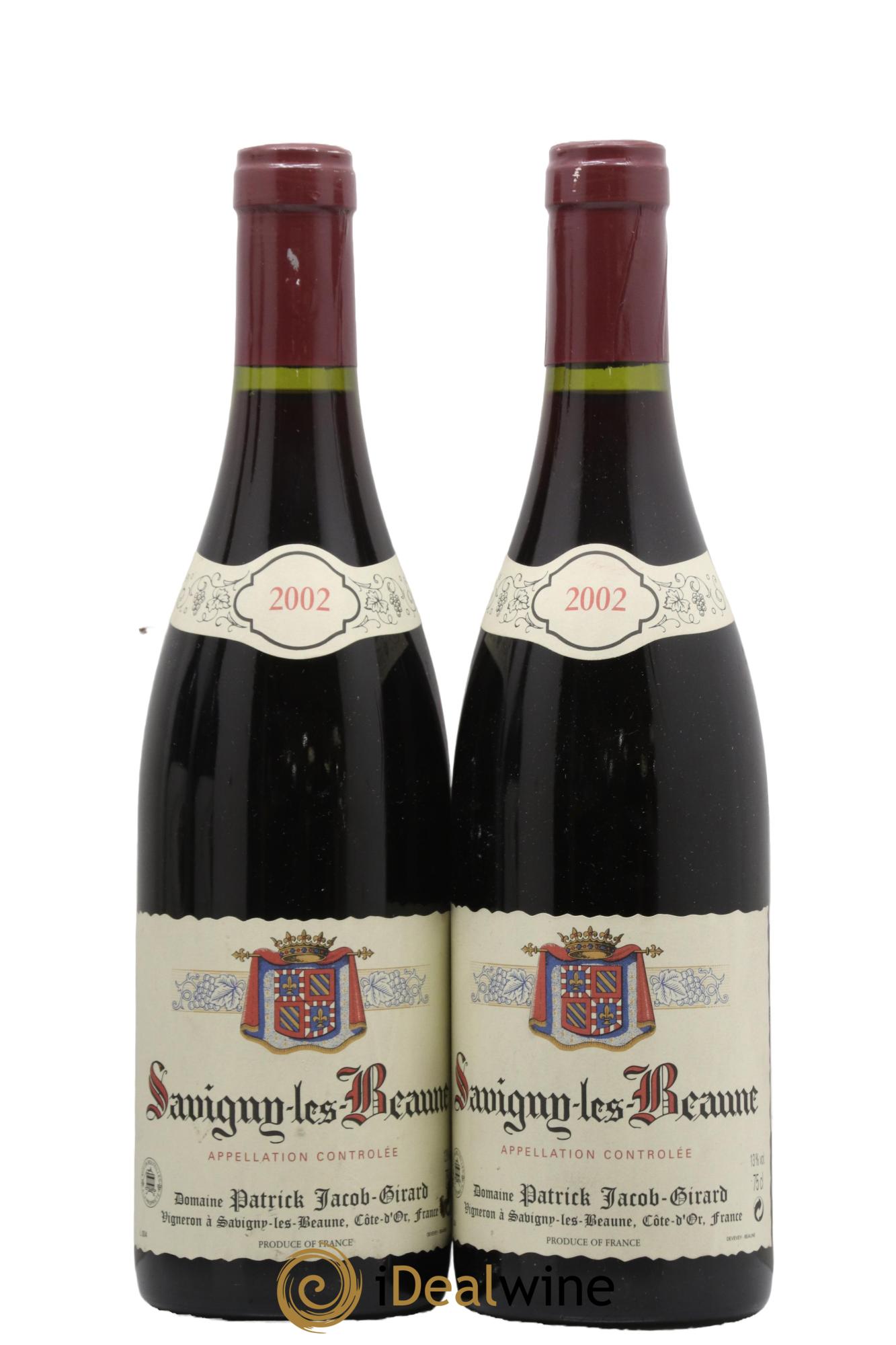 Savigny-lès-Beaune Domaine Patrick Jacob Girard 2002 - Lot de 2 bouteilles - 0