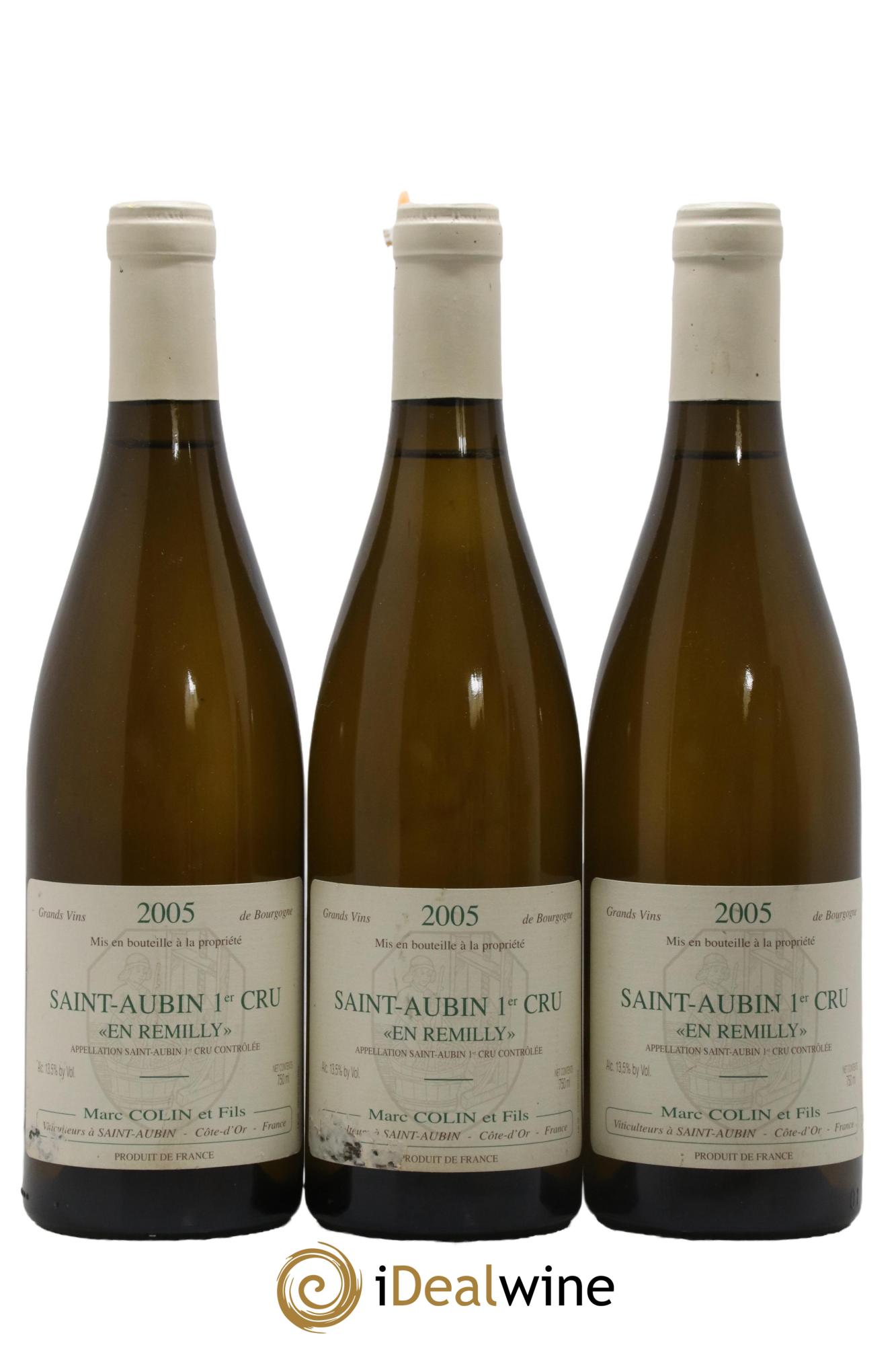 Saint-Aubin 1er Cru En Rémilly Marc Colin & Fils 2005 - Lotto di 3 bottiglie - 0
