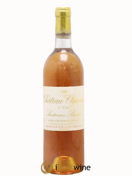 Château Climens 1er Grand Cru Classé 1986 - Lot de 1 bouteille - 0