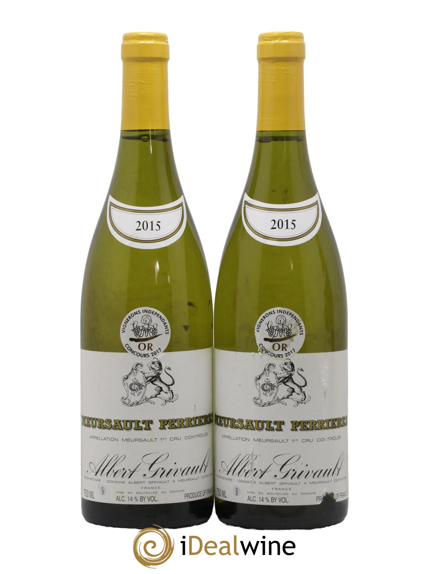 Meursault 1er Cru Perrières Albert Grivault 2015 - Lot de 2 bouteilles - 0
