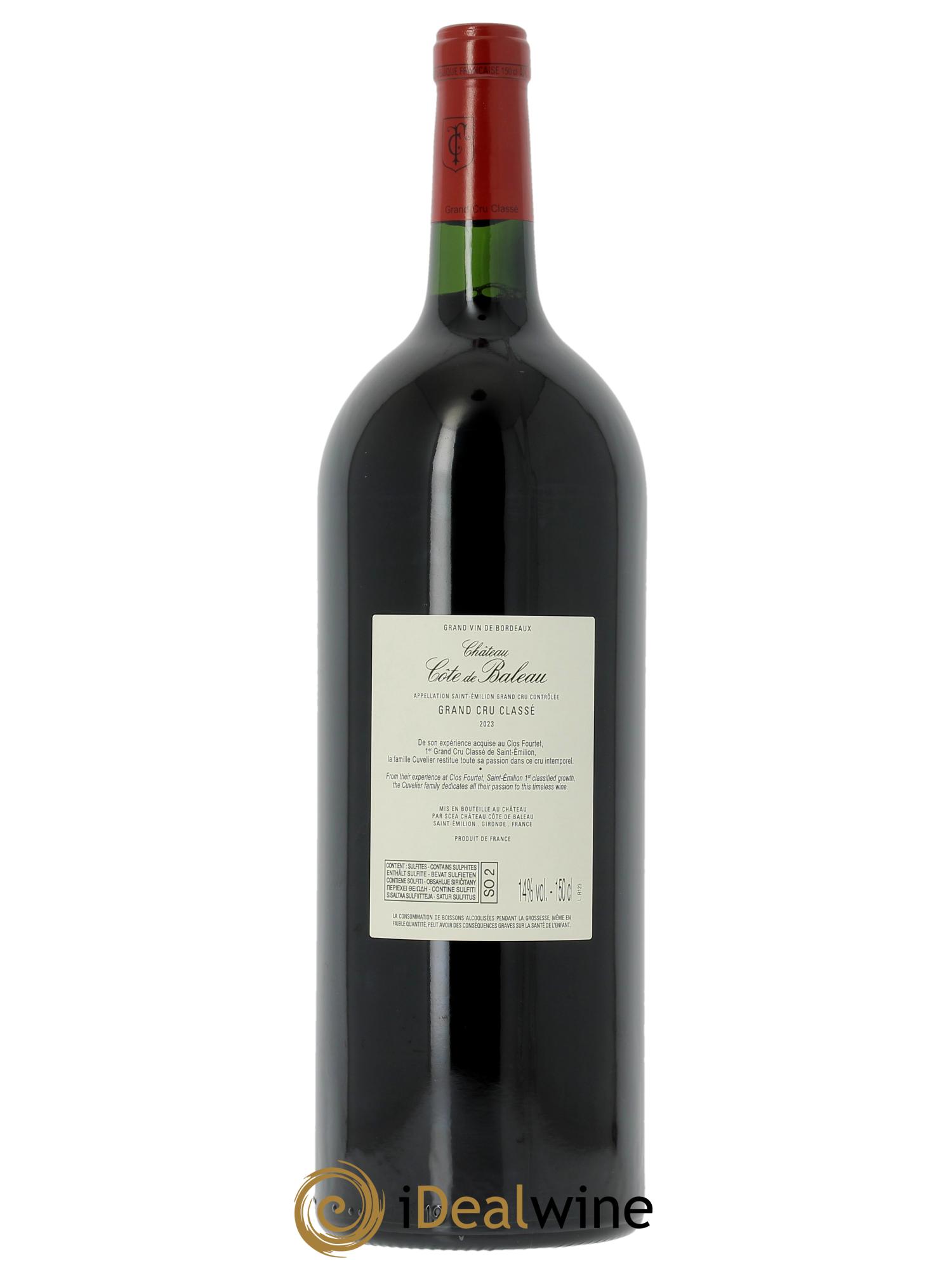Château Côte de Baleau Grand Cru Classé (CBO à partir de 6 mgs) 2023 - Lot de 1 magnum - 1