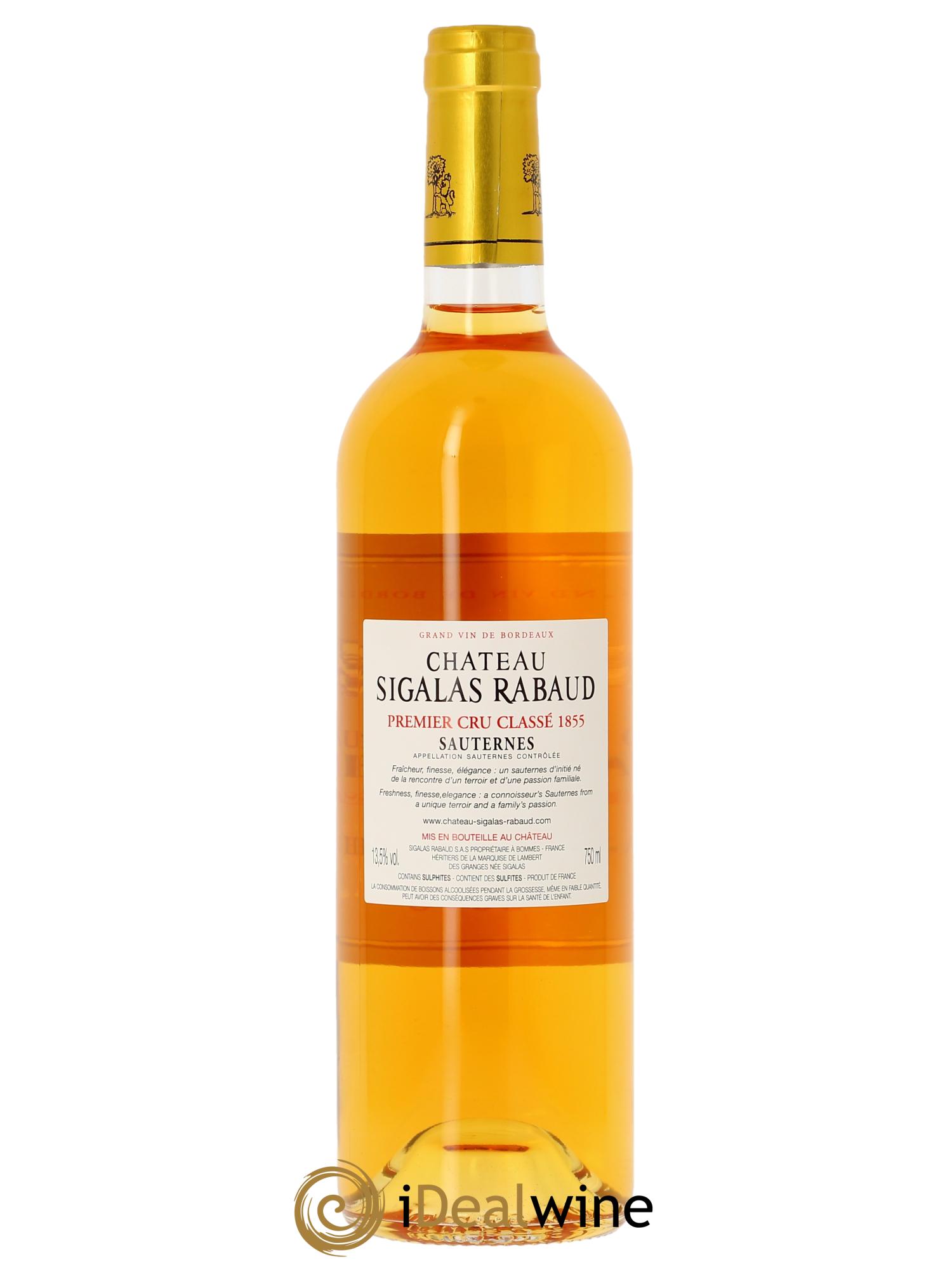 Château Sigalas Rabaud 1er Grand Cru Classé 2016 - Lot de 1 bouteille - 1