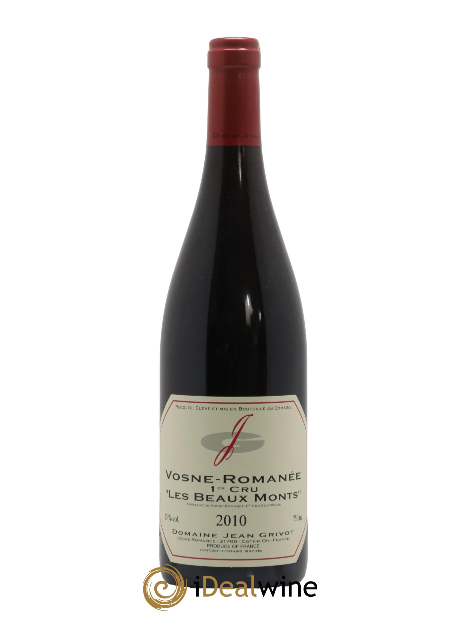 Vosne-Romanée 1er Cru Les Beaux-Monts Jean Grivot 2010 - Lot de 1 bouteille - 0