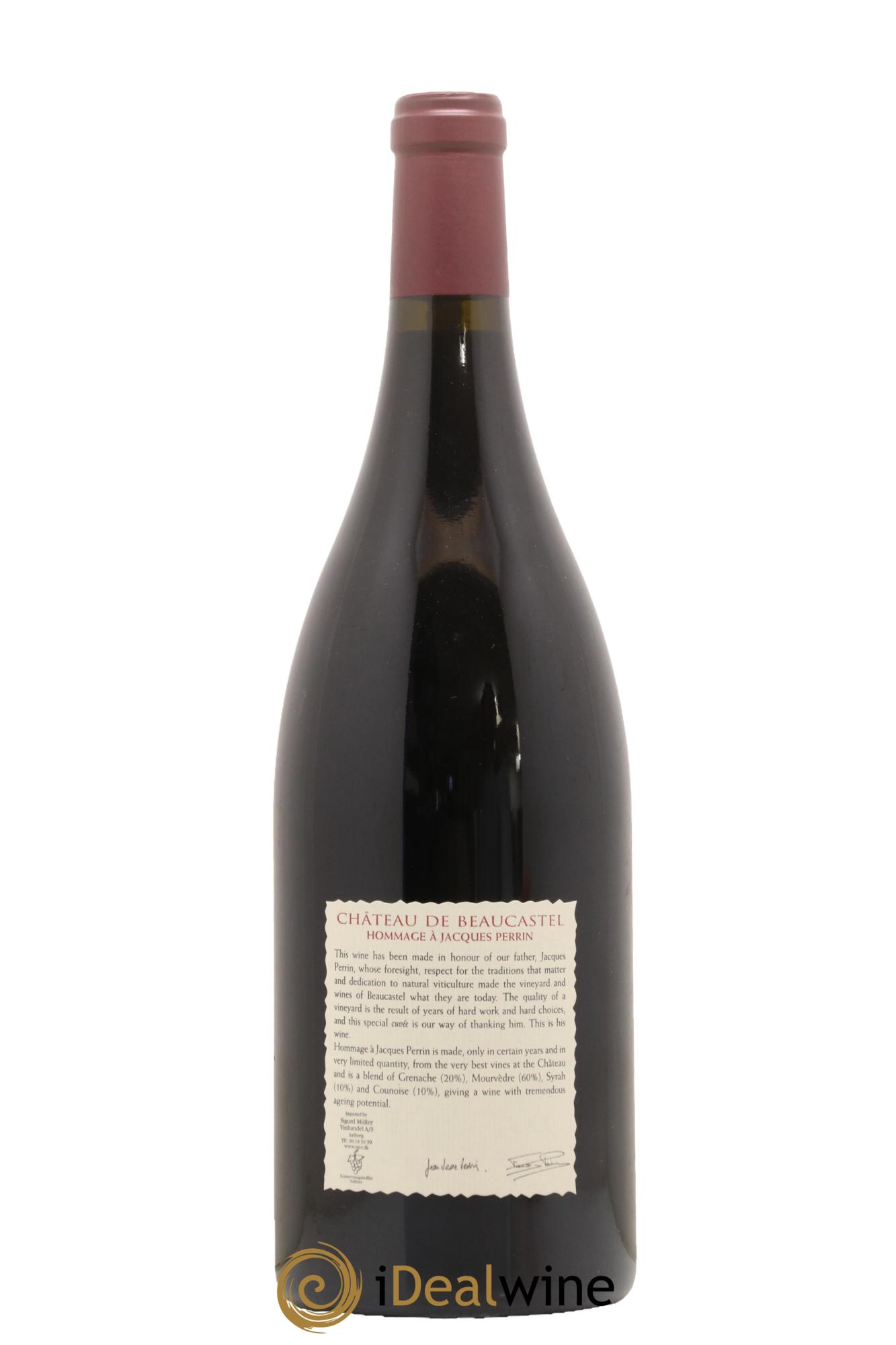 Châteauneuf-du-Pape Château de Beaucastel Hommage à Jacques Perrin Famille Perrin 2004 - Lot of 1 magnum - 2