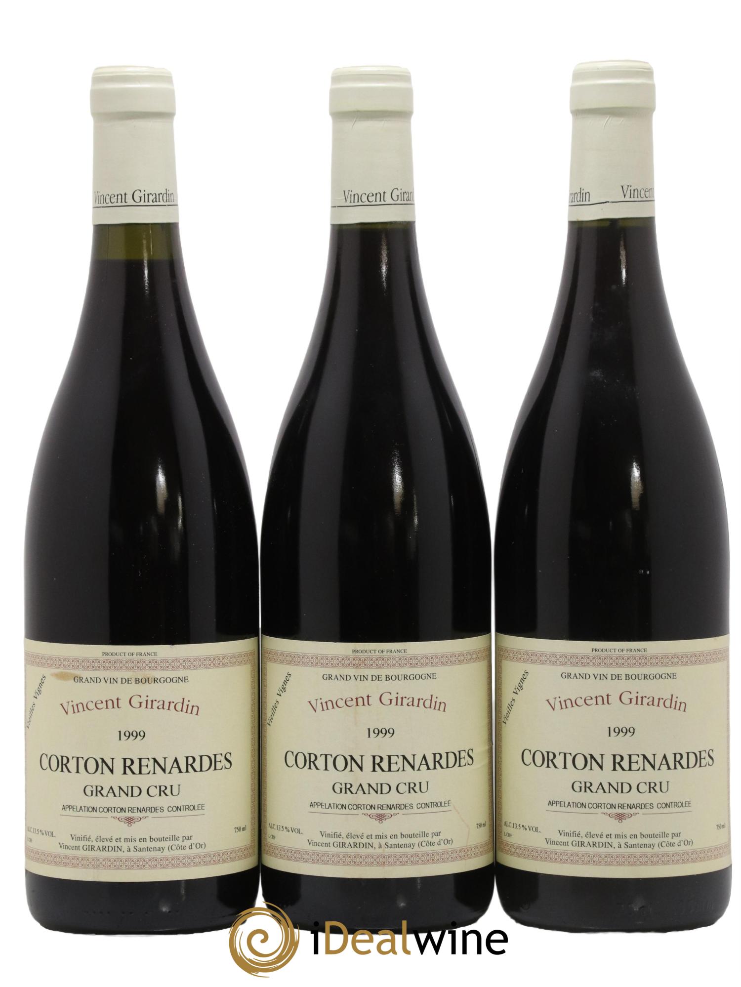 Corton Grand Cru Renardes Vieilles Vignes Vincent Girardin (Domaine) Renardes Vieilles Vignes Vincent Girardin 1999 - Lot de 3 bouteilles - 0