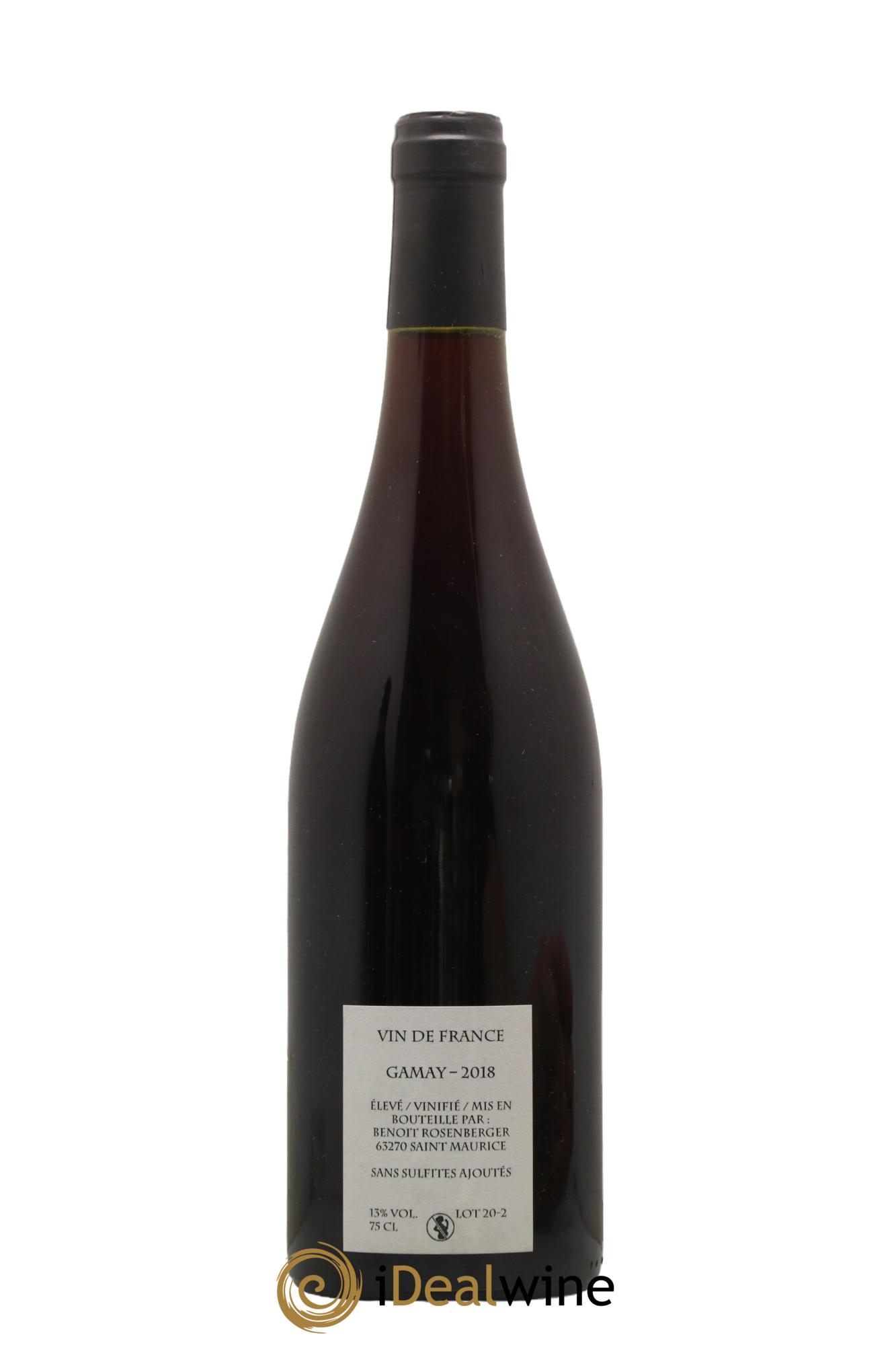 Vin de France Verre de Terre Loup des Vignes Benoit Rosenberger 2018 - Lot de 1 bouteille - 1