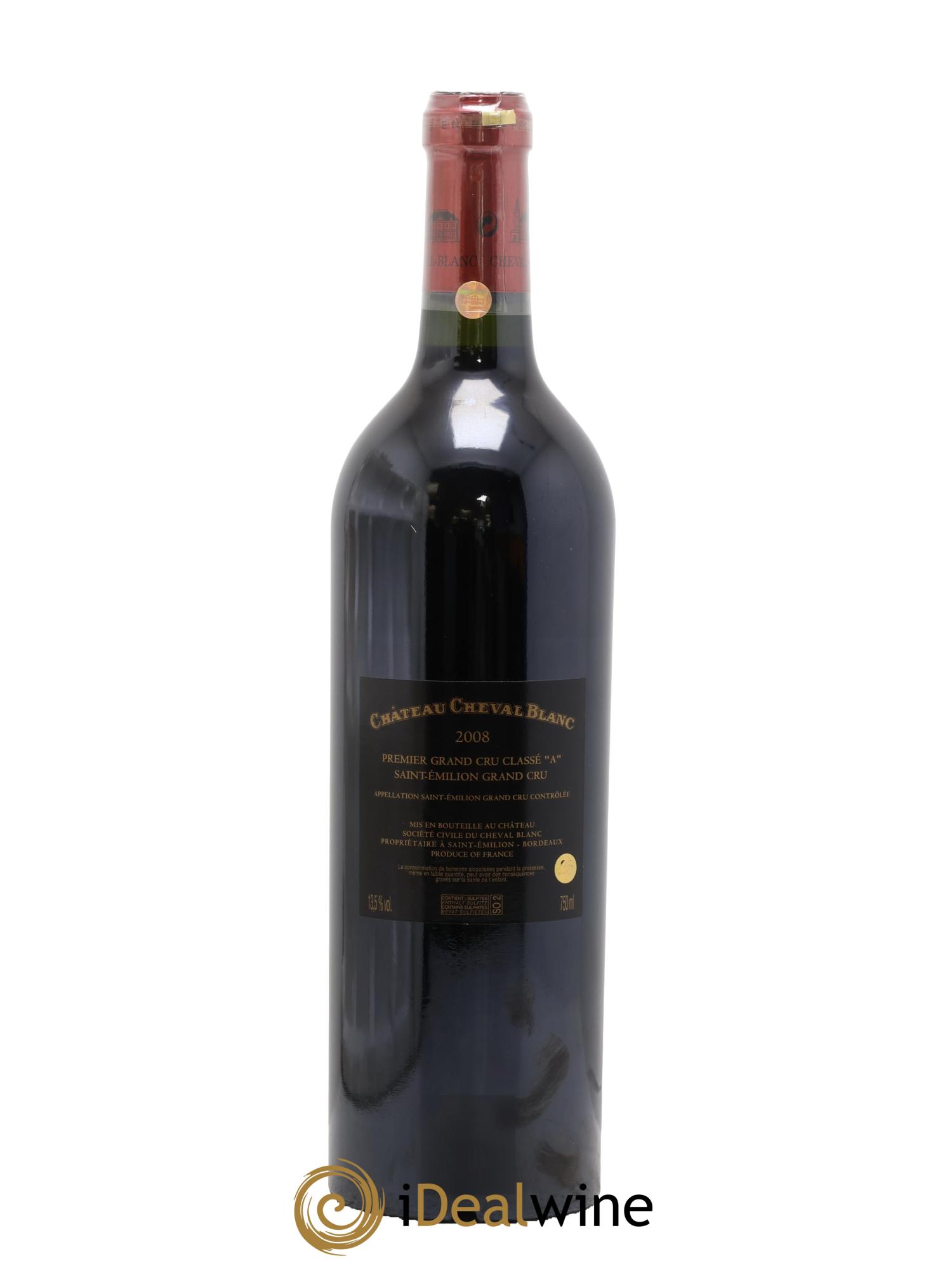 Château Cheval Blanc 1er Grand Cru Classé A 2008 - Lot de 1 bouteille - 1